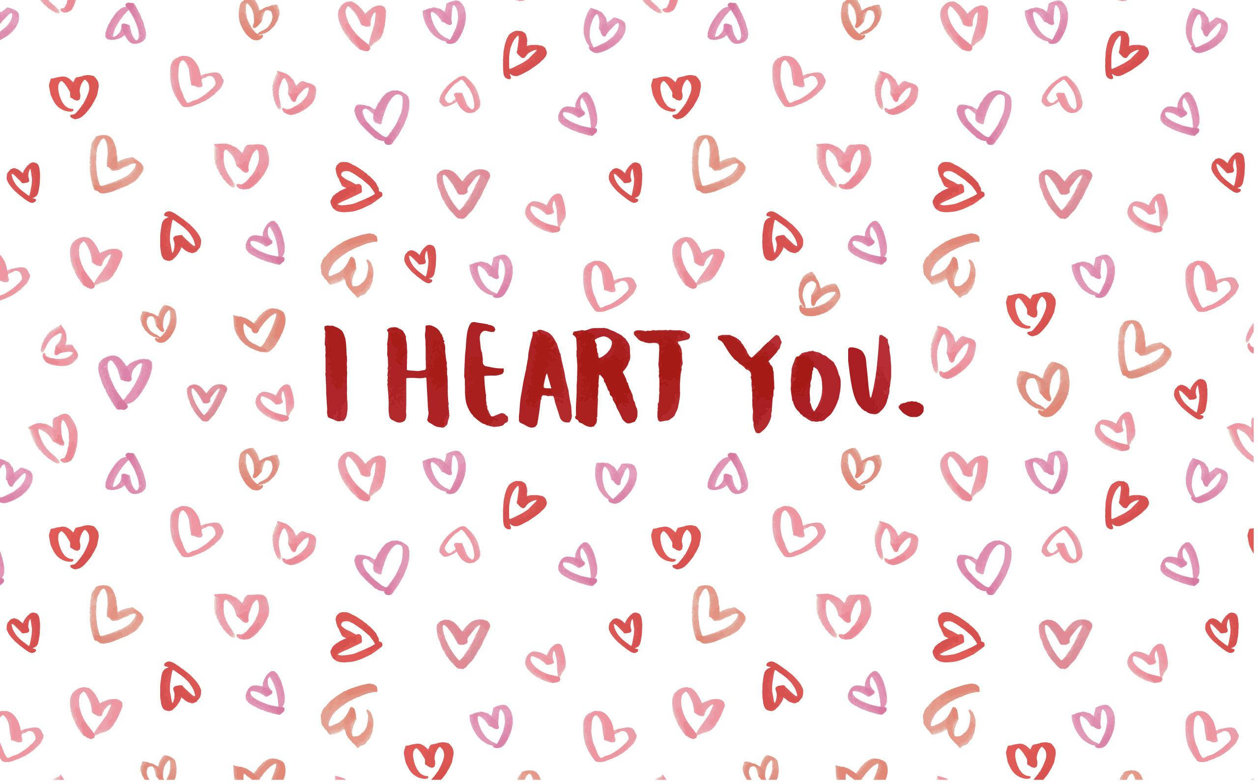 可愛美學 I Heart You 電腦桌布 壁紙