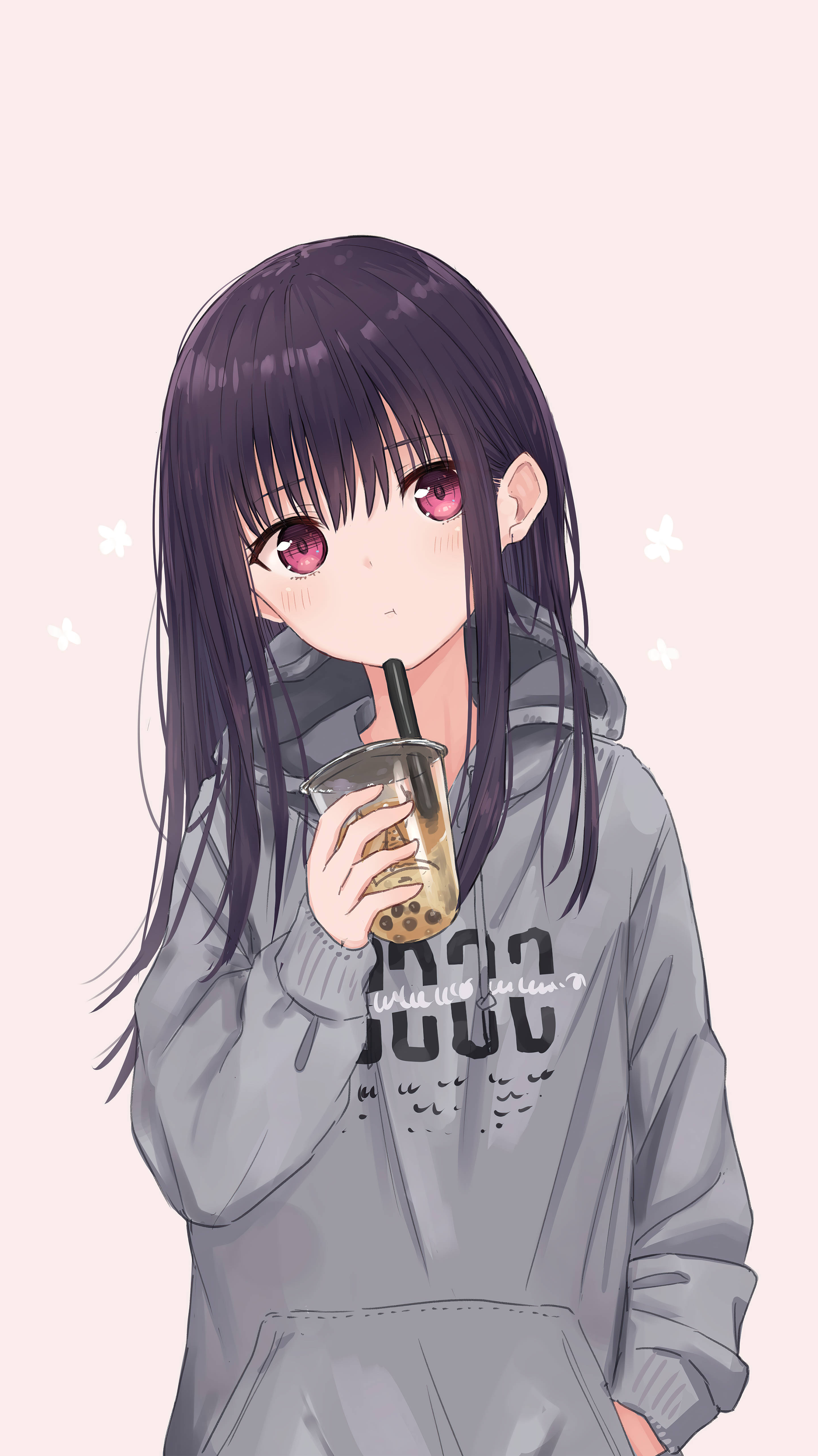 可爱动漫女生头像 和泉纱雾喝奶茶 壁紙