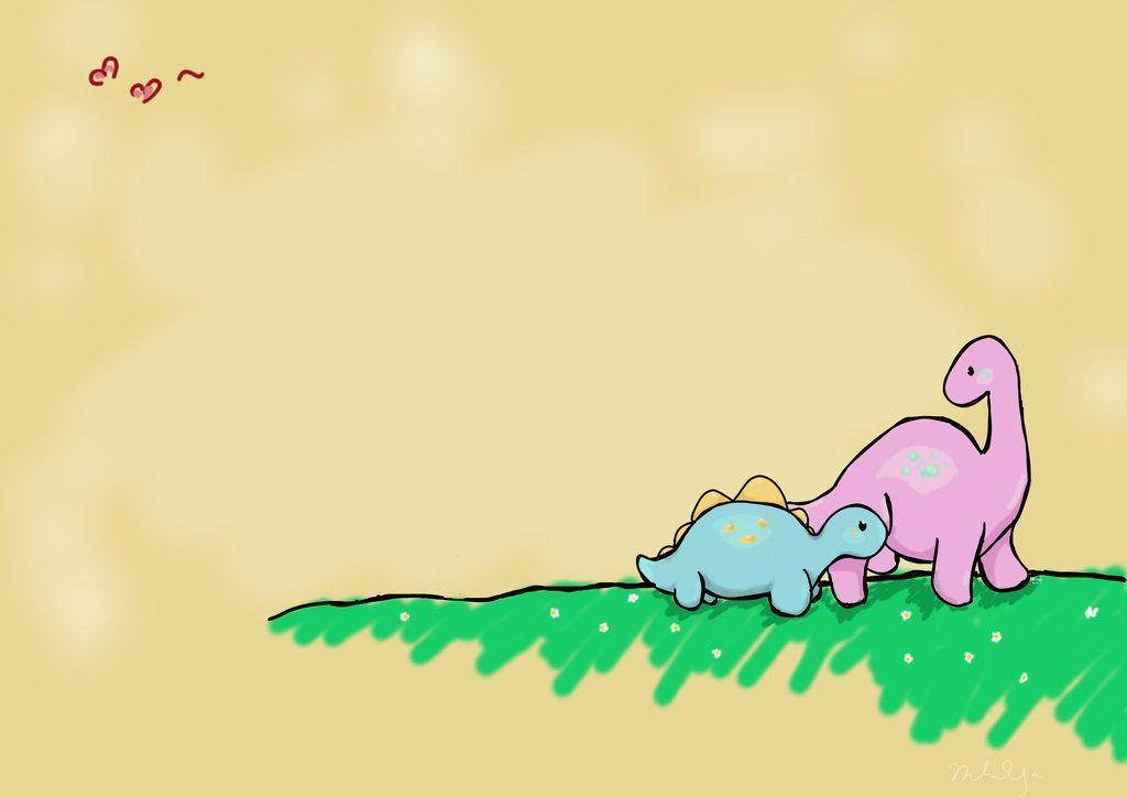 可爱恐龙母子 壁紙