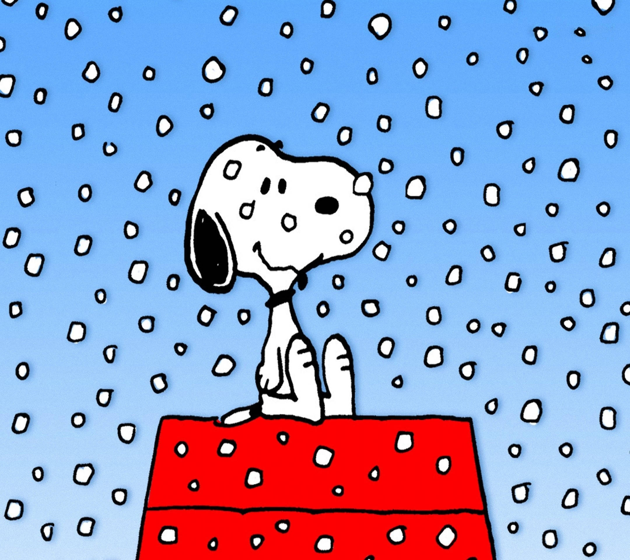 史努比聖誕雪屋 壁紙