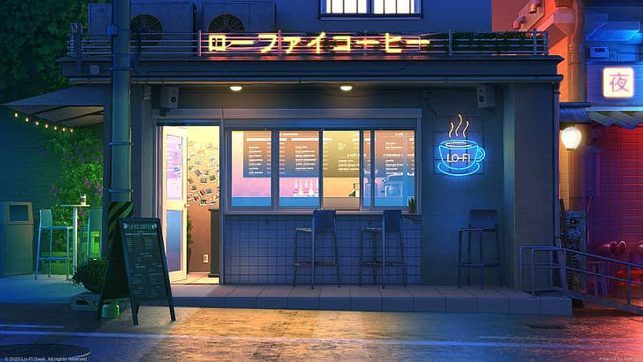 咖啡館 4K Lo Fi 壁紙