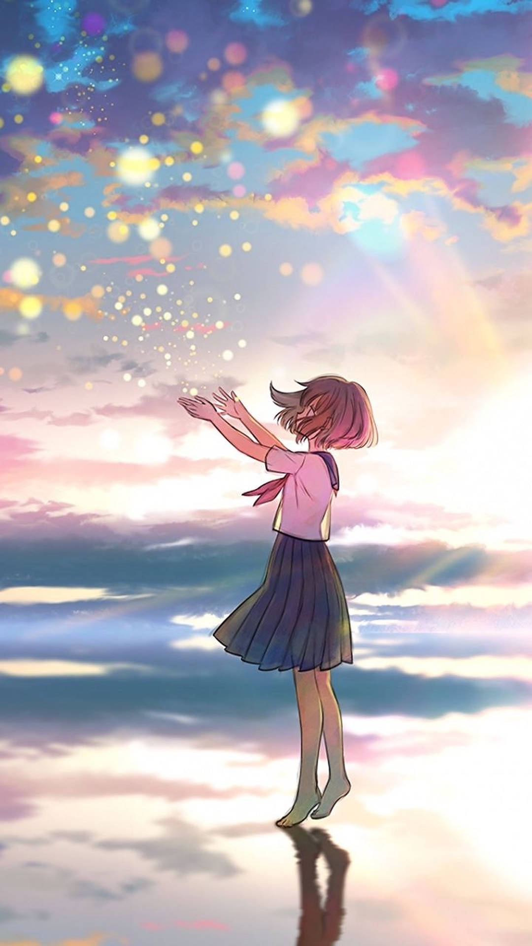 唯美动漫校服少女壁纸