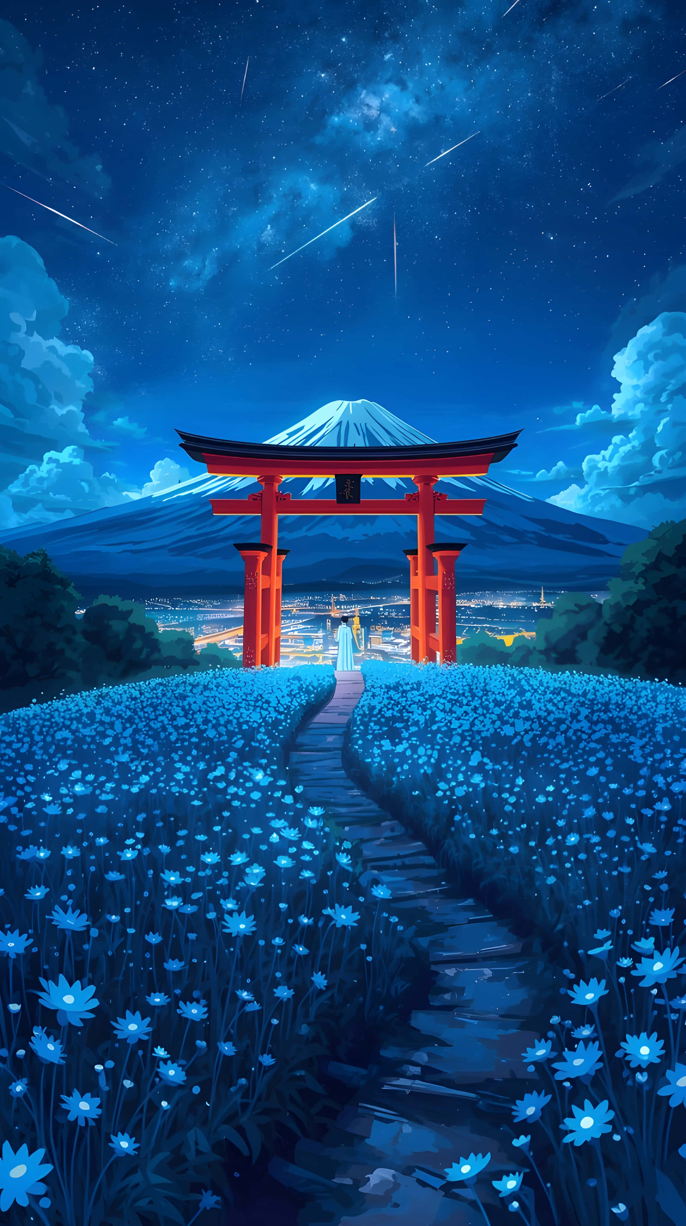唯美动漫风格日本夜景 壁紙