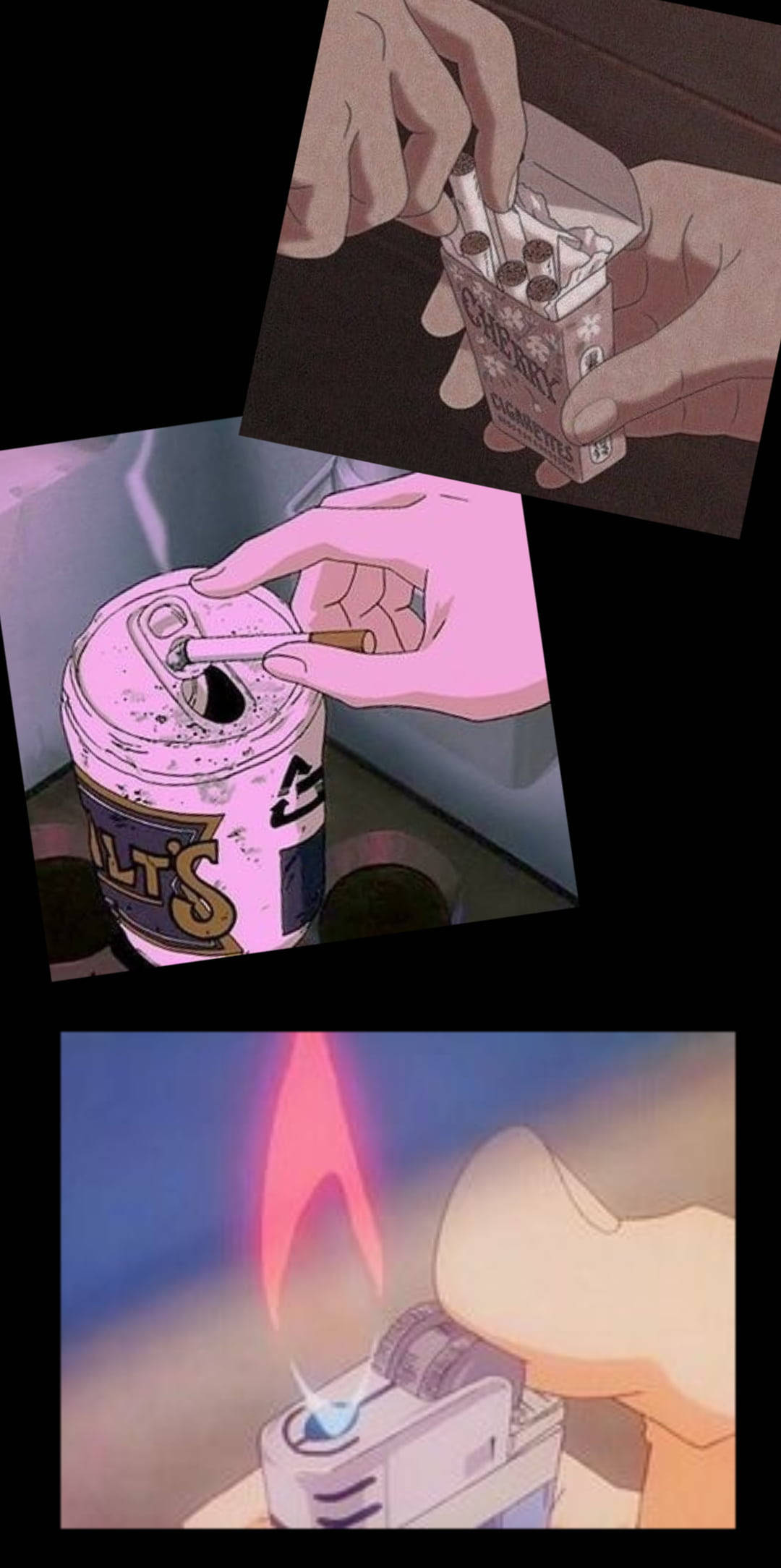 啤酒與香煙復古動漫美學 壁紙