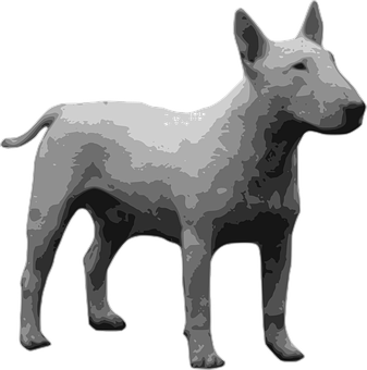 單色數位藝術犬 壁紙