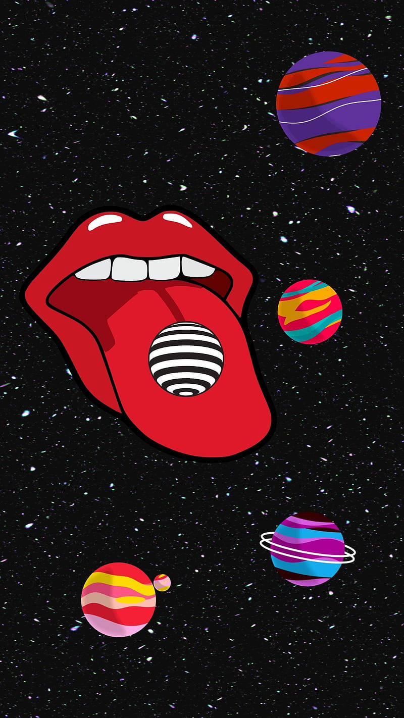 嘴唇銀河迷幻美學 壁紙
