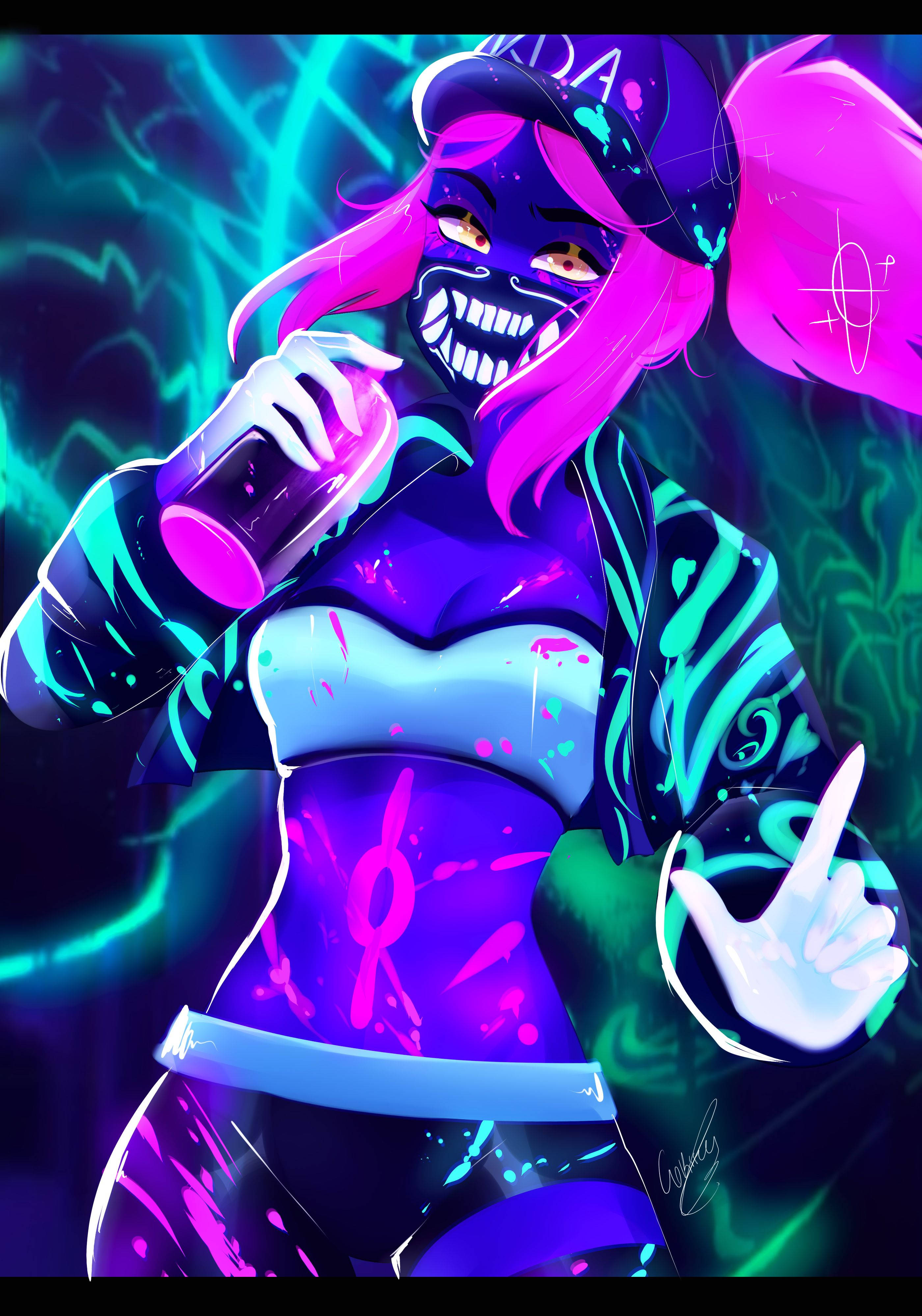 美術圖 LoL KDA 阿卡莉 壁紙