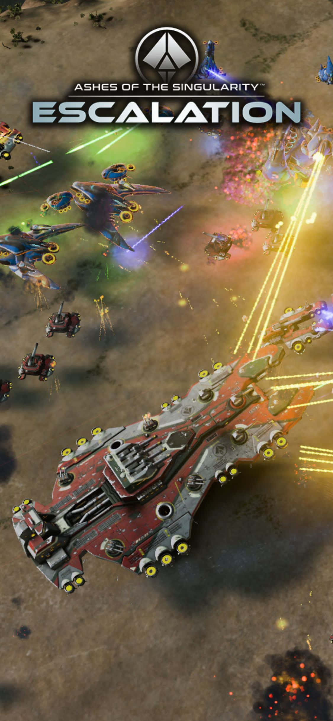 在 iPhone X 上探索《Ashes of the Singularity: Escalation》的广阔世界 壁紙