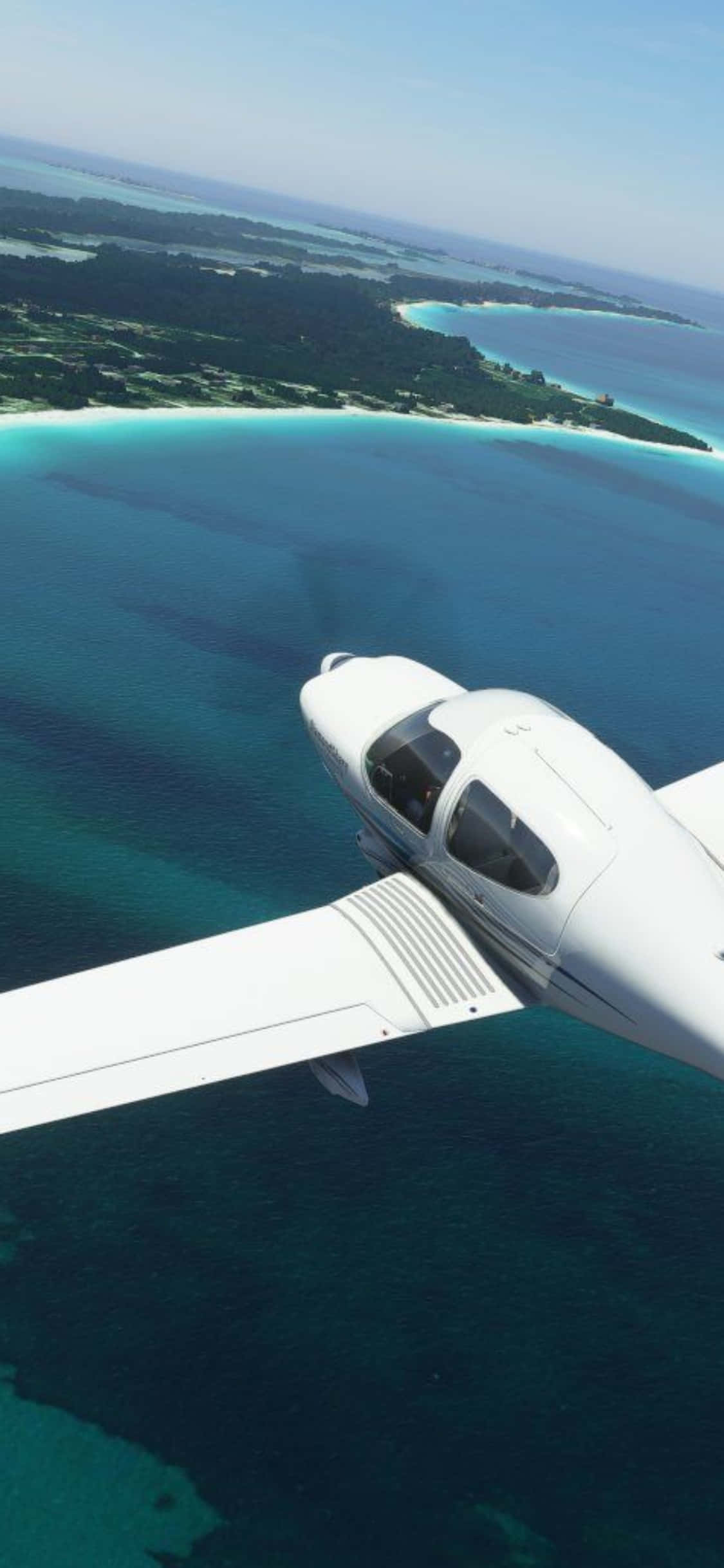 在 iPhone Xs 上享受 Microsoft Flight Simulator 的飛行快感 壁紙