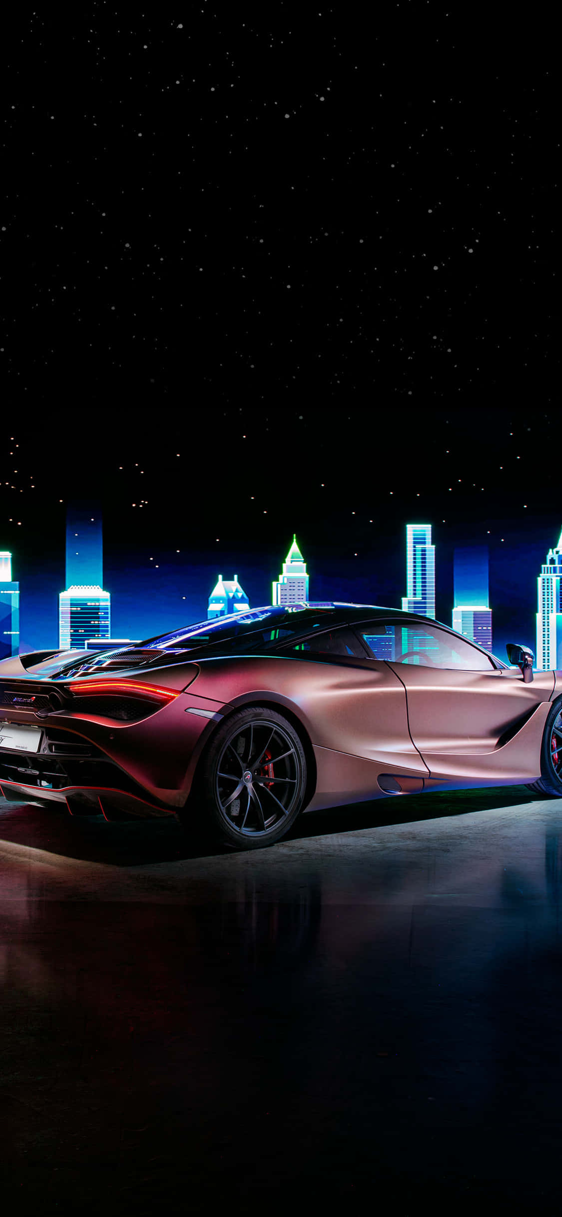 在 McLaren 720s 中搭配 iPhone Xs 飆速前行 壁紙