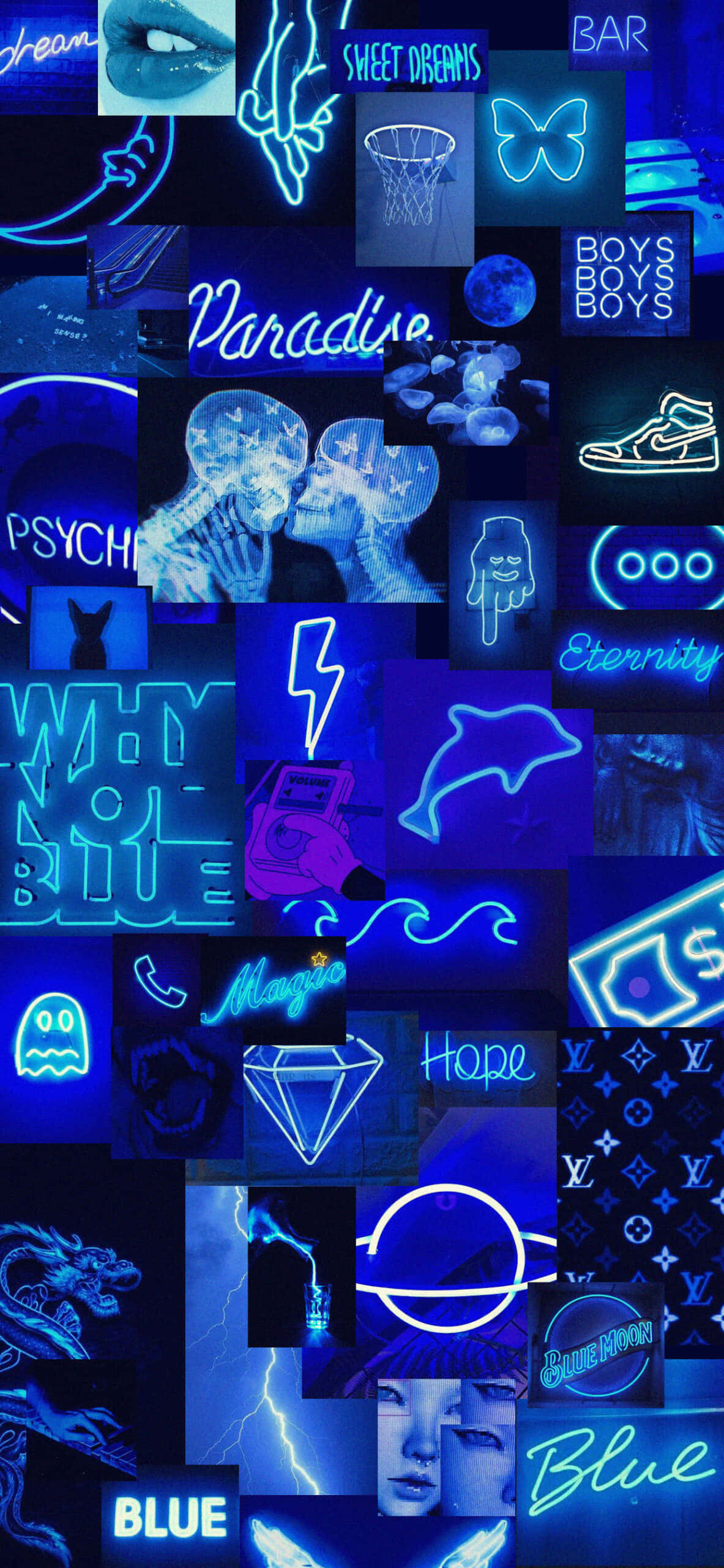 在Aesthetic Blue享受宁静蓝色的舒缓效果 壁紙