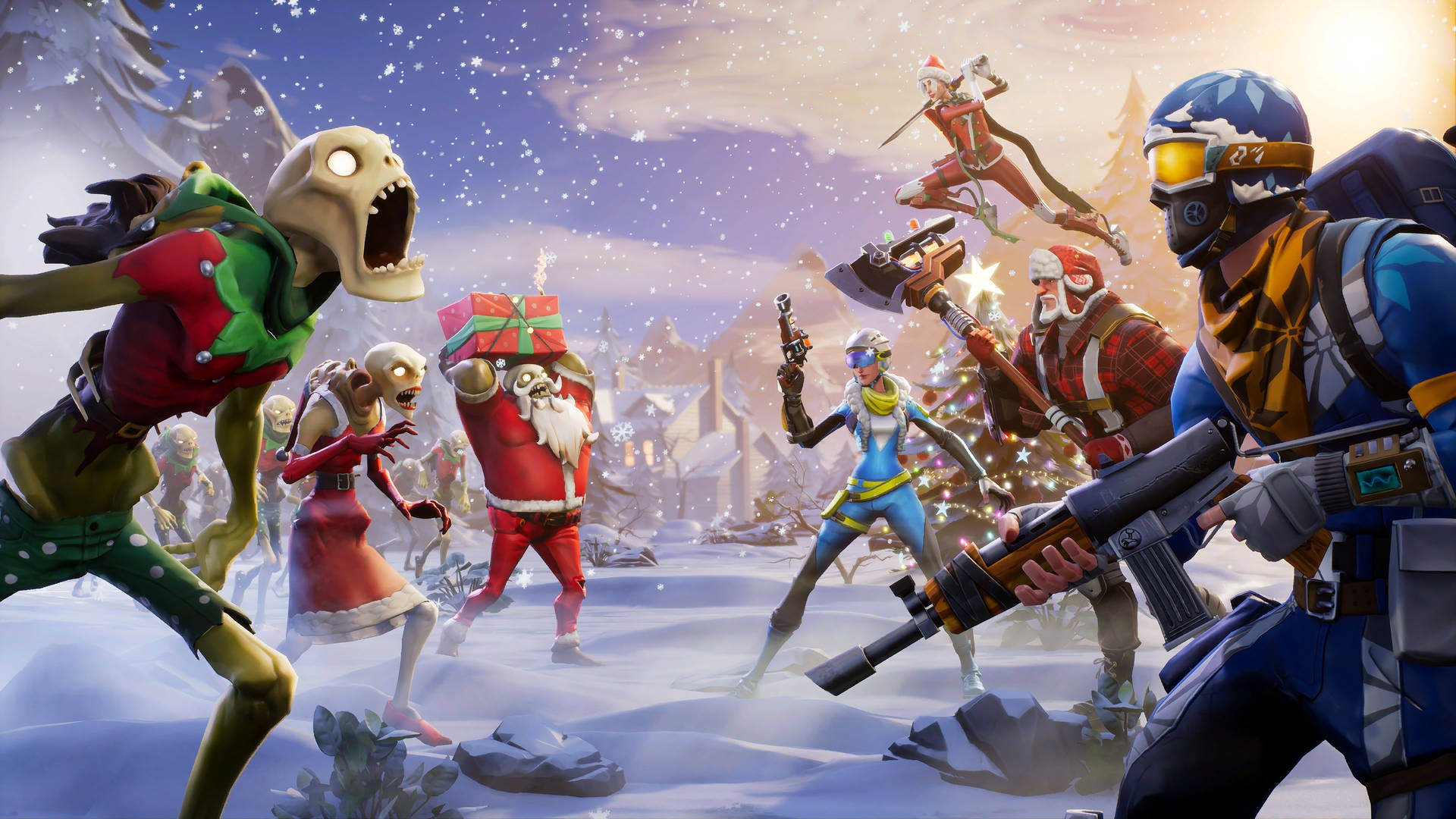 Fortnite拯救世界模式聖誕版HD桌布。 — Fortnite 壁紙
