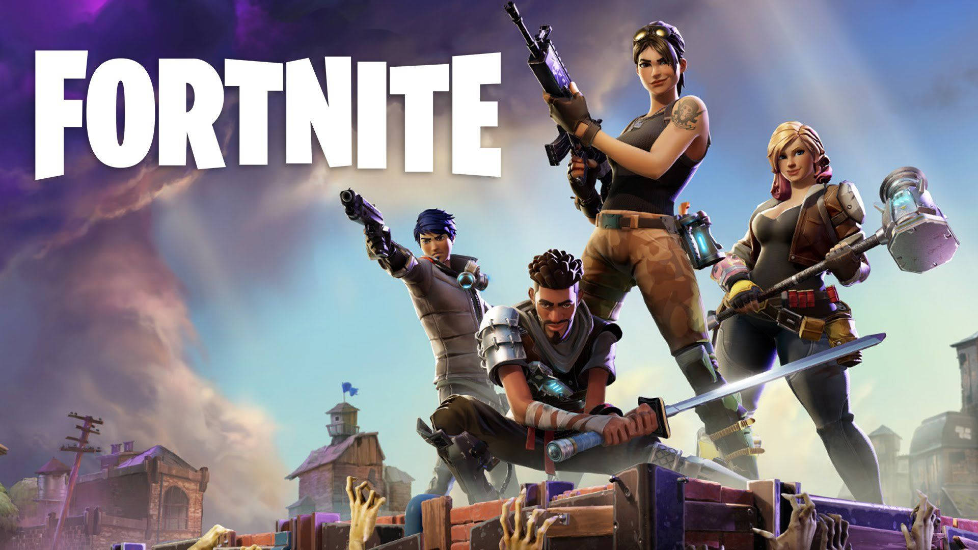 Fortnite拯救世界模式中四位最後倖存角色的HD桌布。 — Fortnite 壁紙