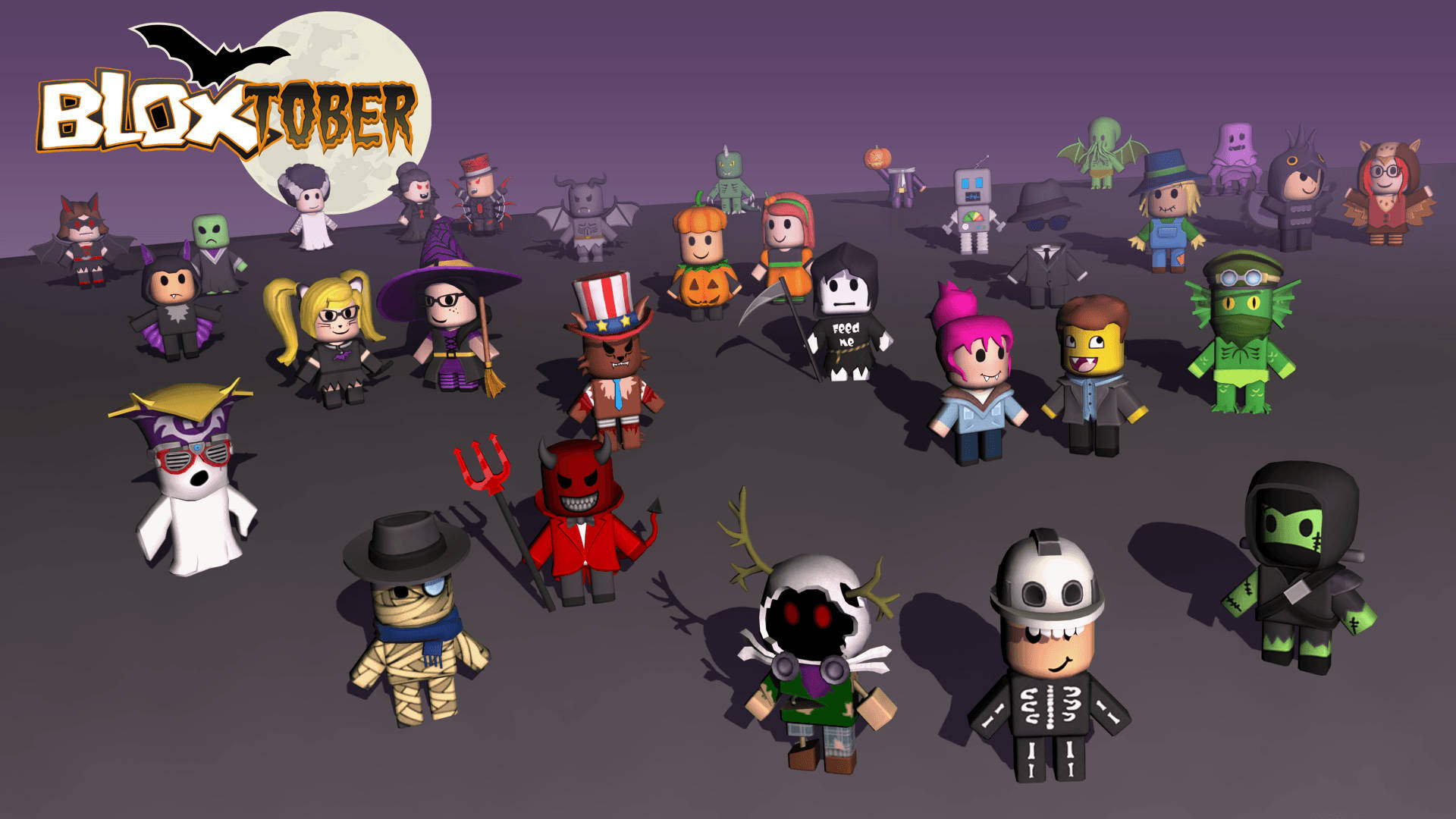Roblox遊戲萬聖節角色設計的絕妙桌布
