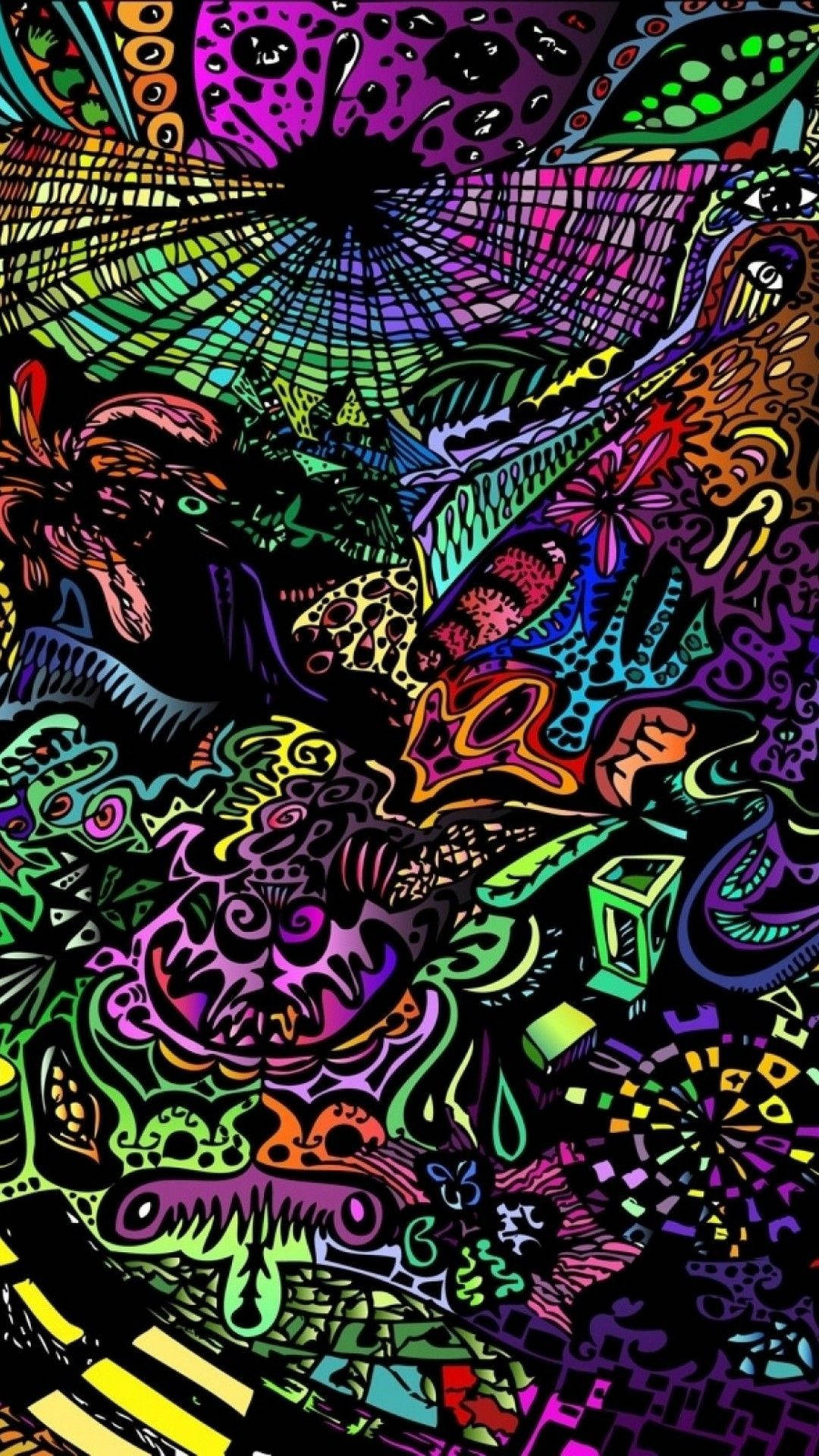 在迷幻美學的仙境中解放你的想像力 壁紙