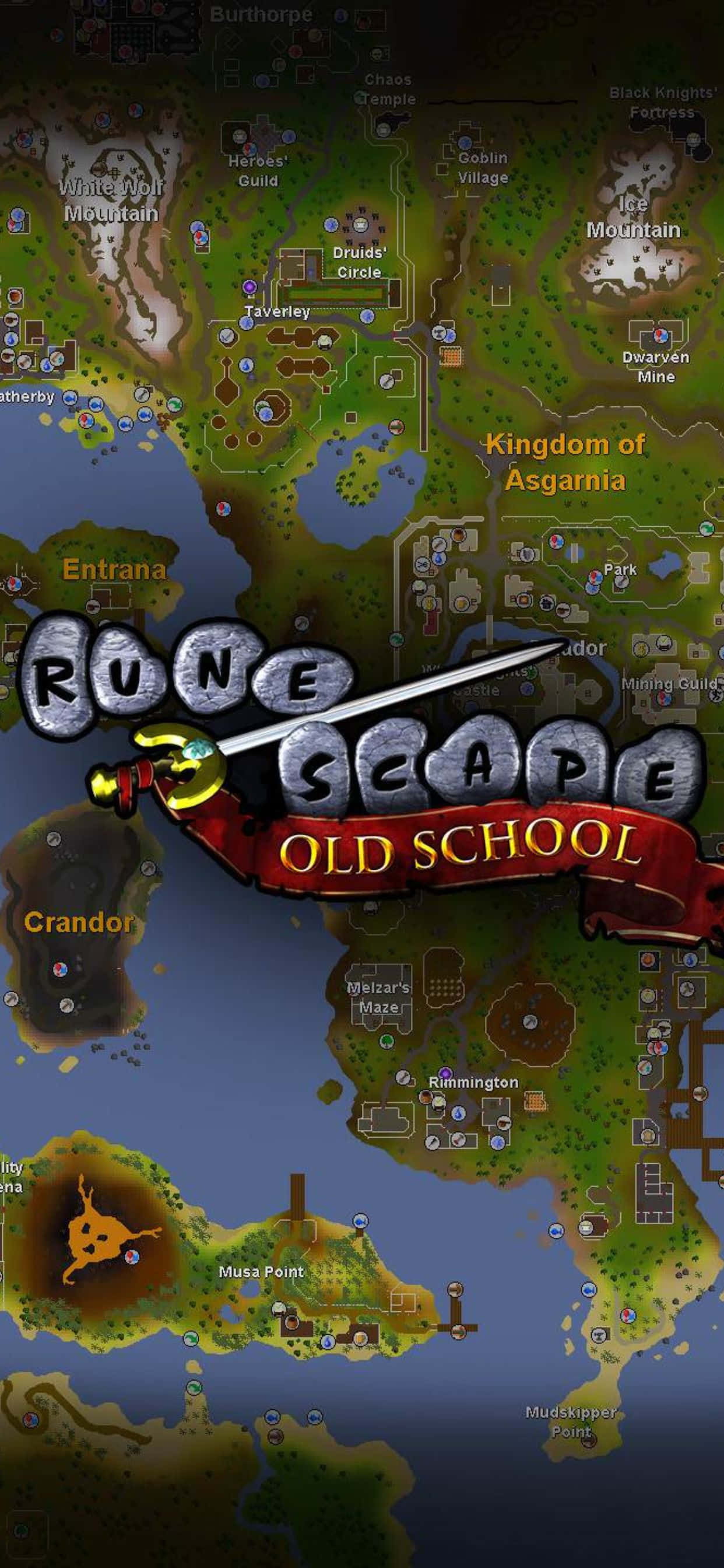肖像地圖 iPhone XS Max Runescape 老學校背景 壁紙