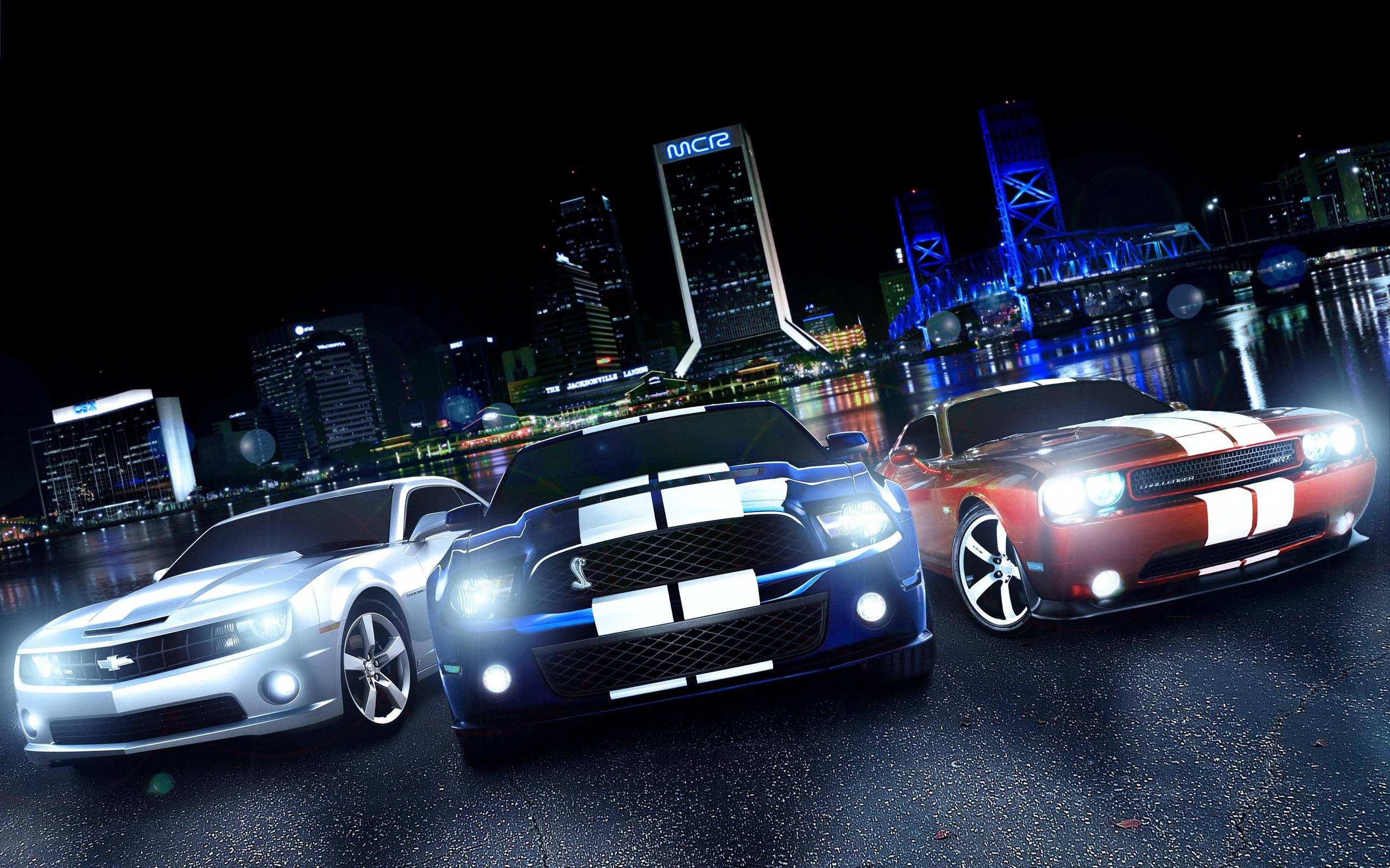 城市中的酷炫車車 壁紙