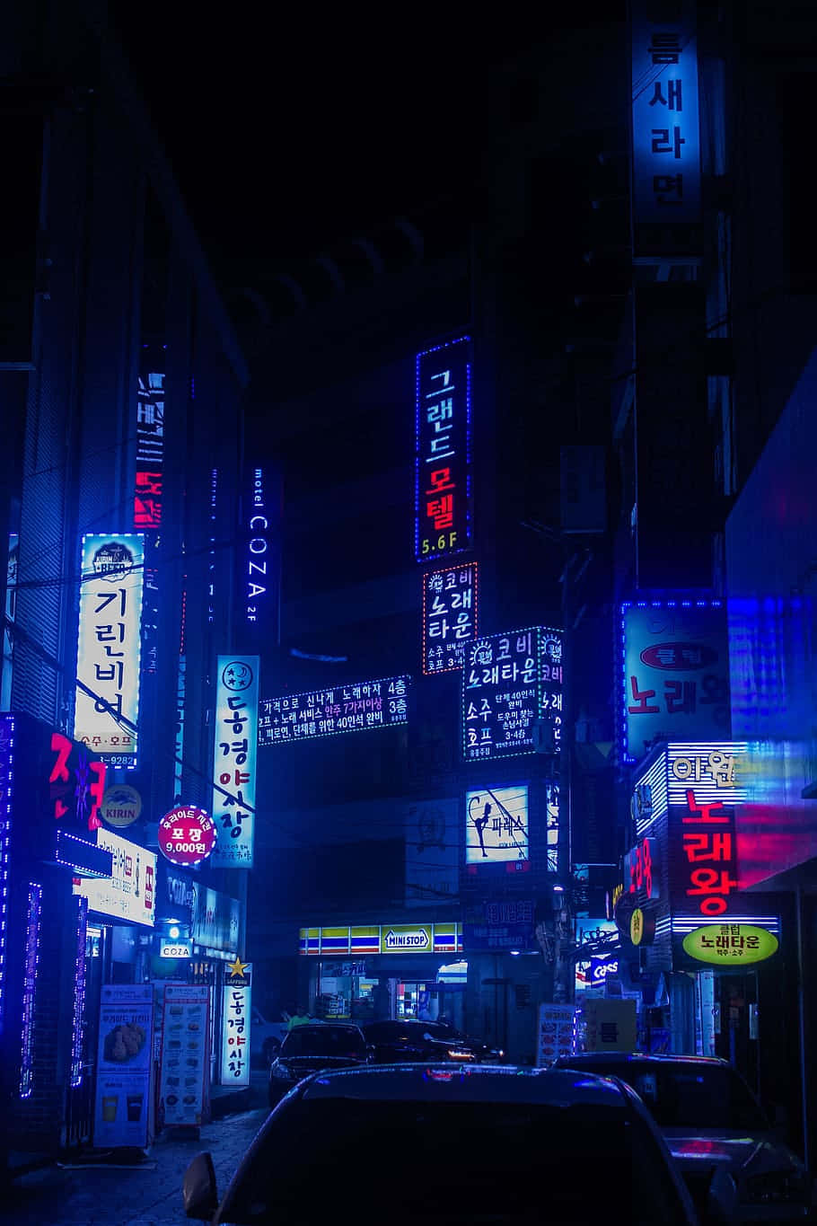 城市霓虹之光 壁紙