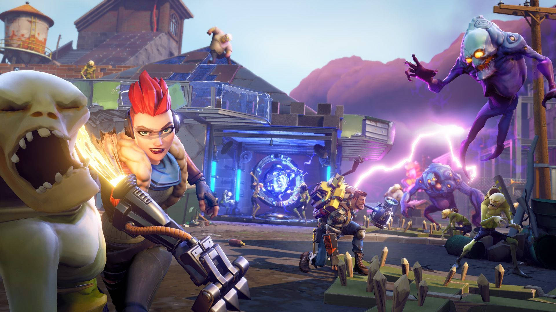 堡壘之夜拯救世界模式，玩家對抗殭屍的HD桌布 — Fortnite 壁紙