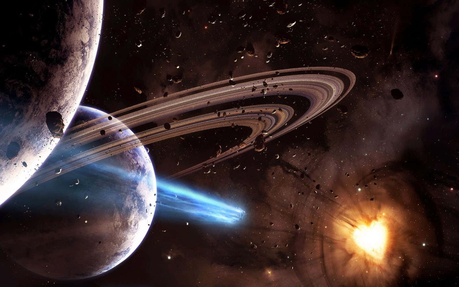 壯麗外太空景觀：行星、星辰與星雲 壁紙