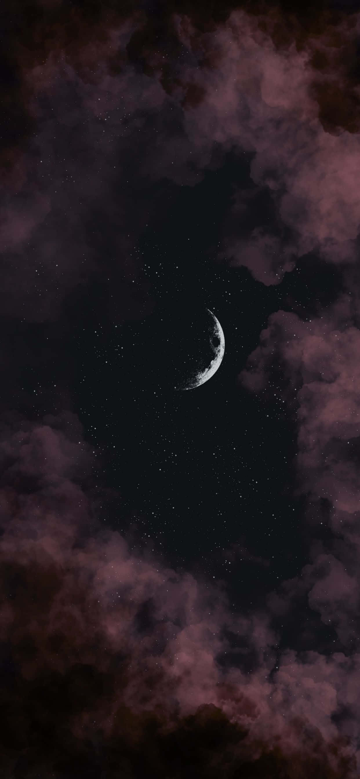 壯麗月夜星空 壁紙