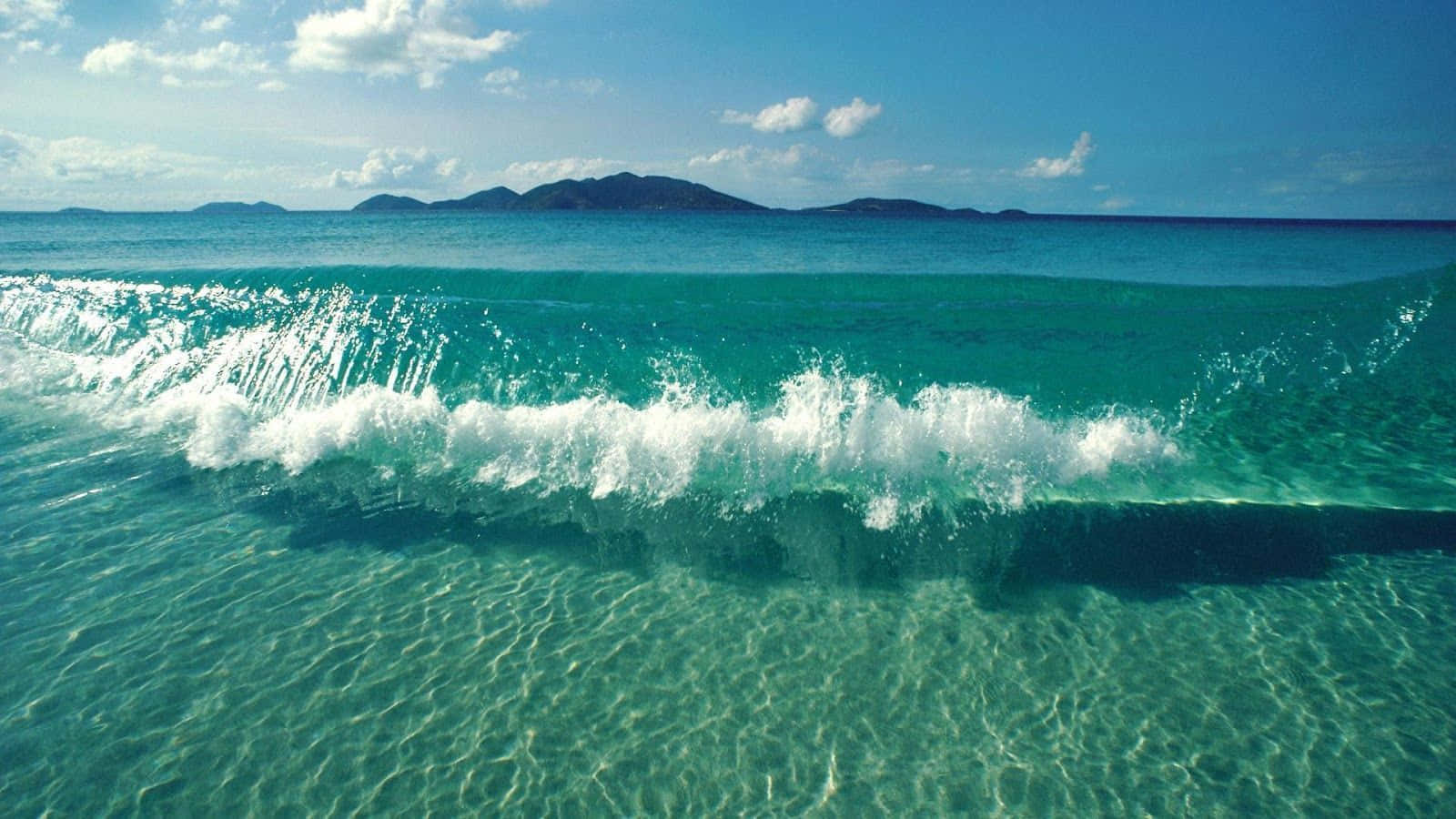 壯麗海洋波浪景觀 壁紙