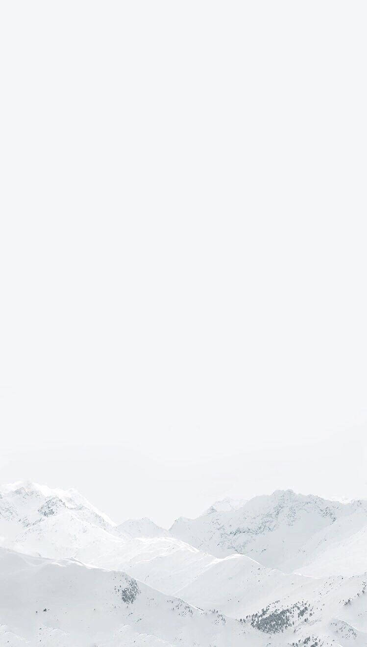 壯麗的白色雪山 壁紙