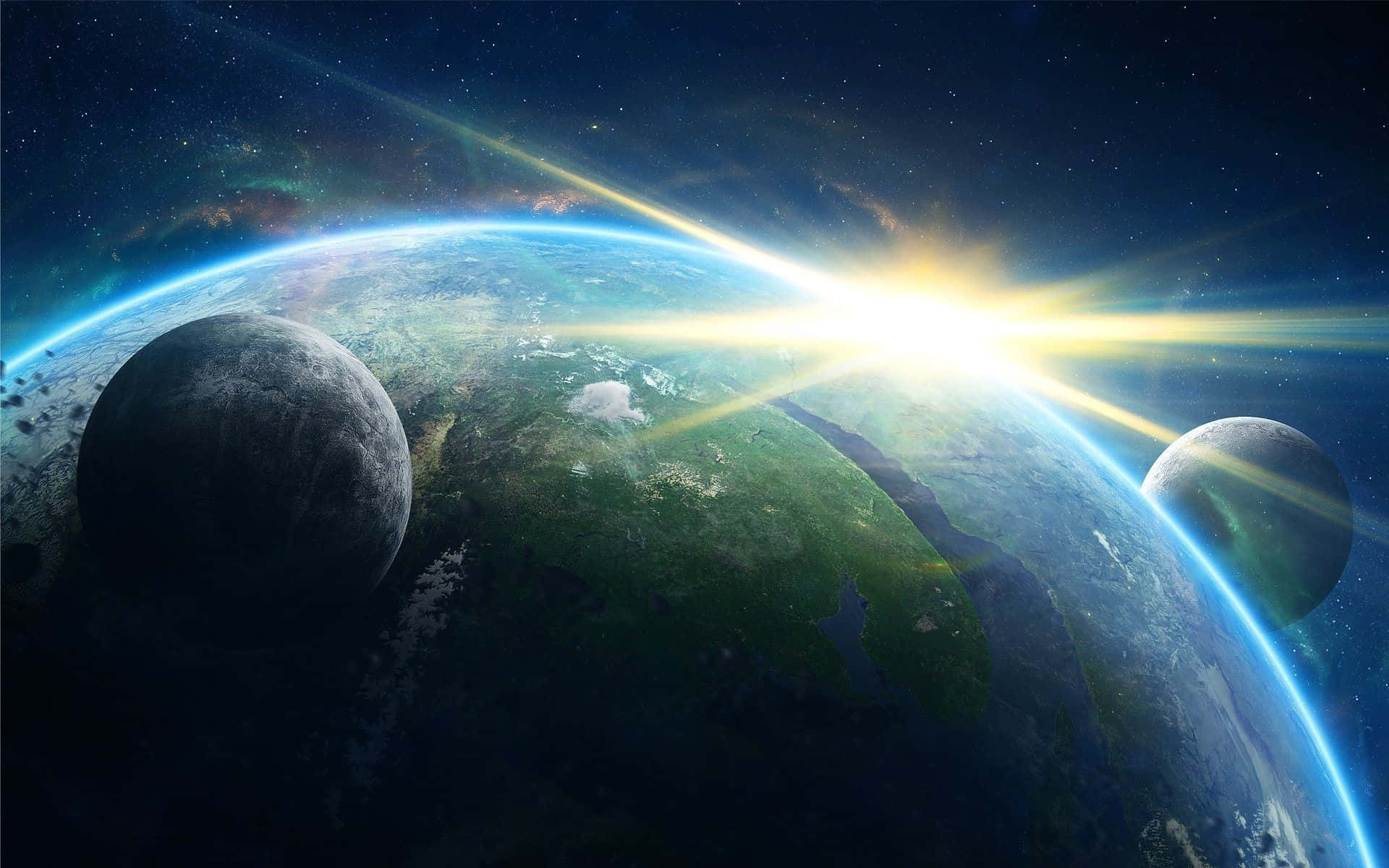 外太空中的壯麗螺旋星系 壁紙