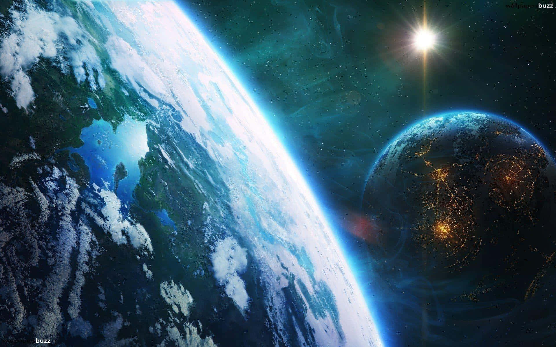 外太空的巨大行星 壁紙
