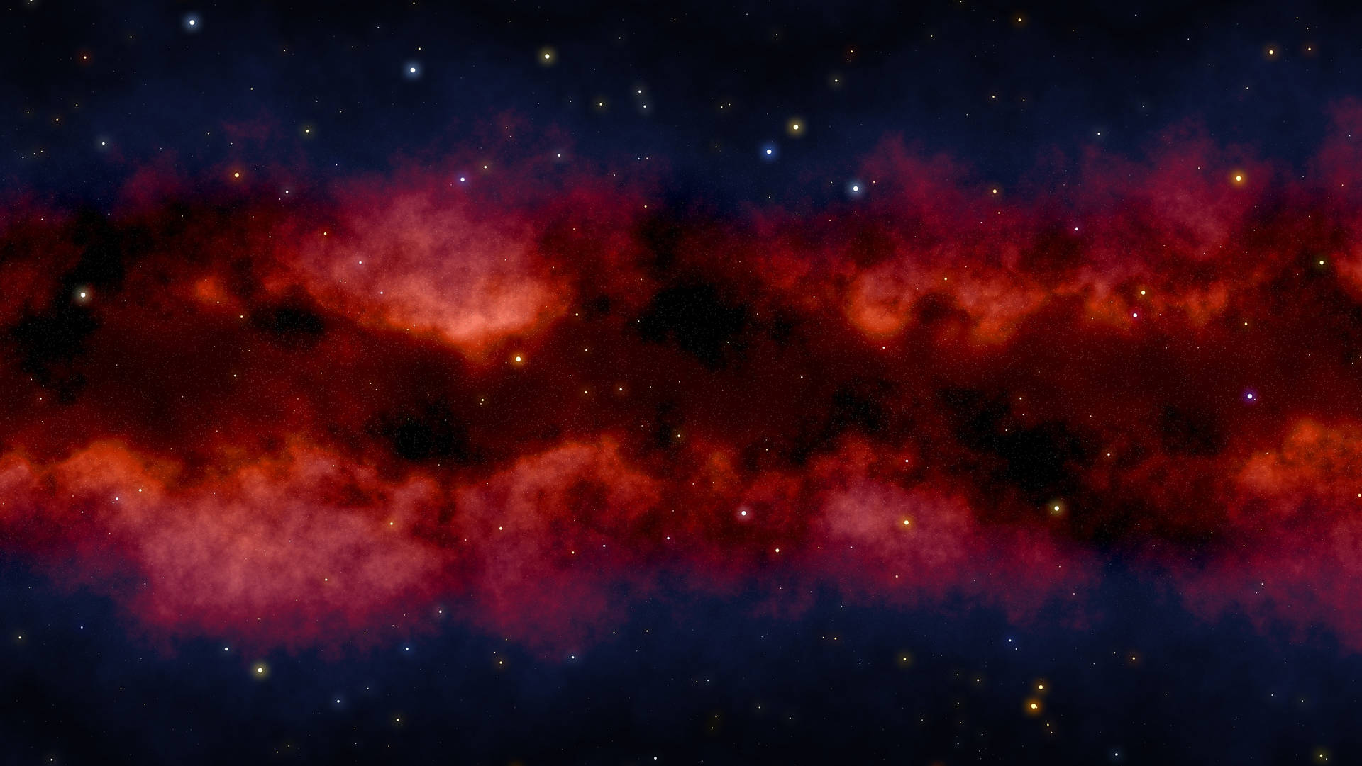外太空紅色星系HD桌布