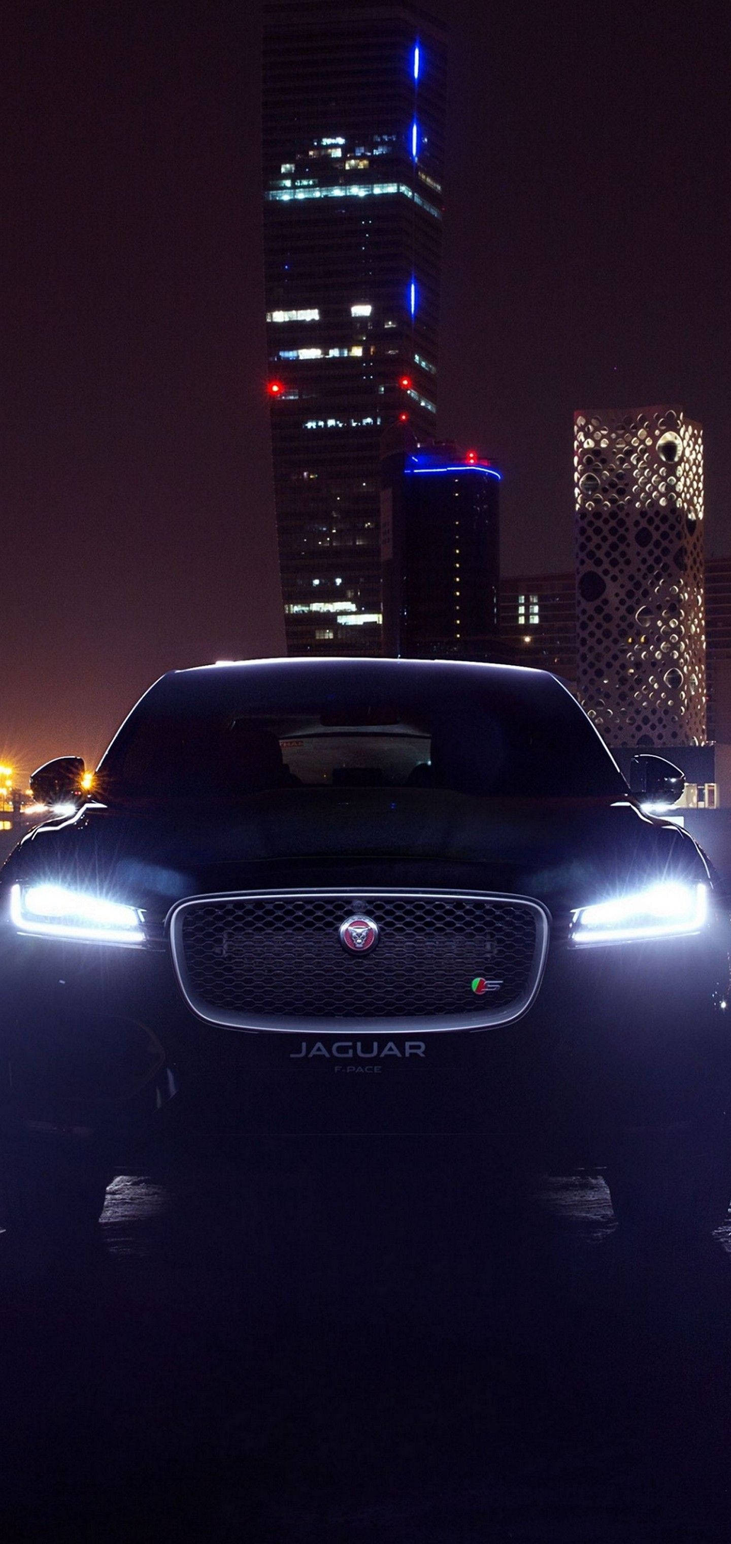 夜晚體驗捷豹汽車的力量與優雅 壁紙