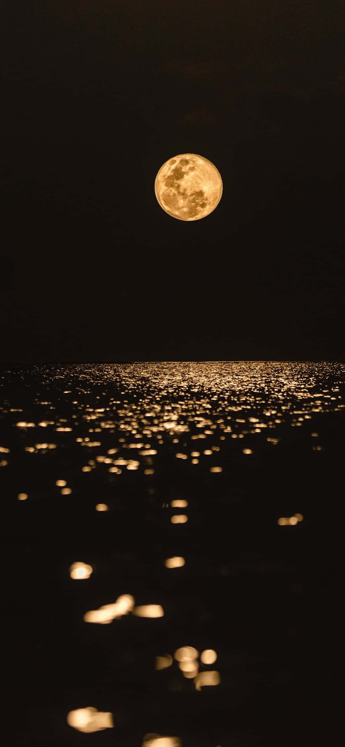 夜空中的壯麗滿月 壁紙