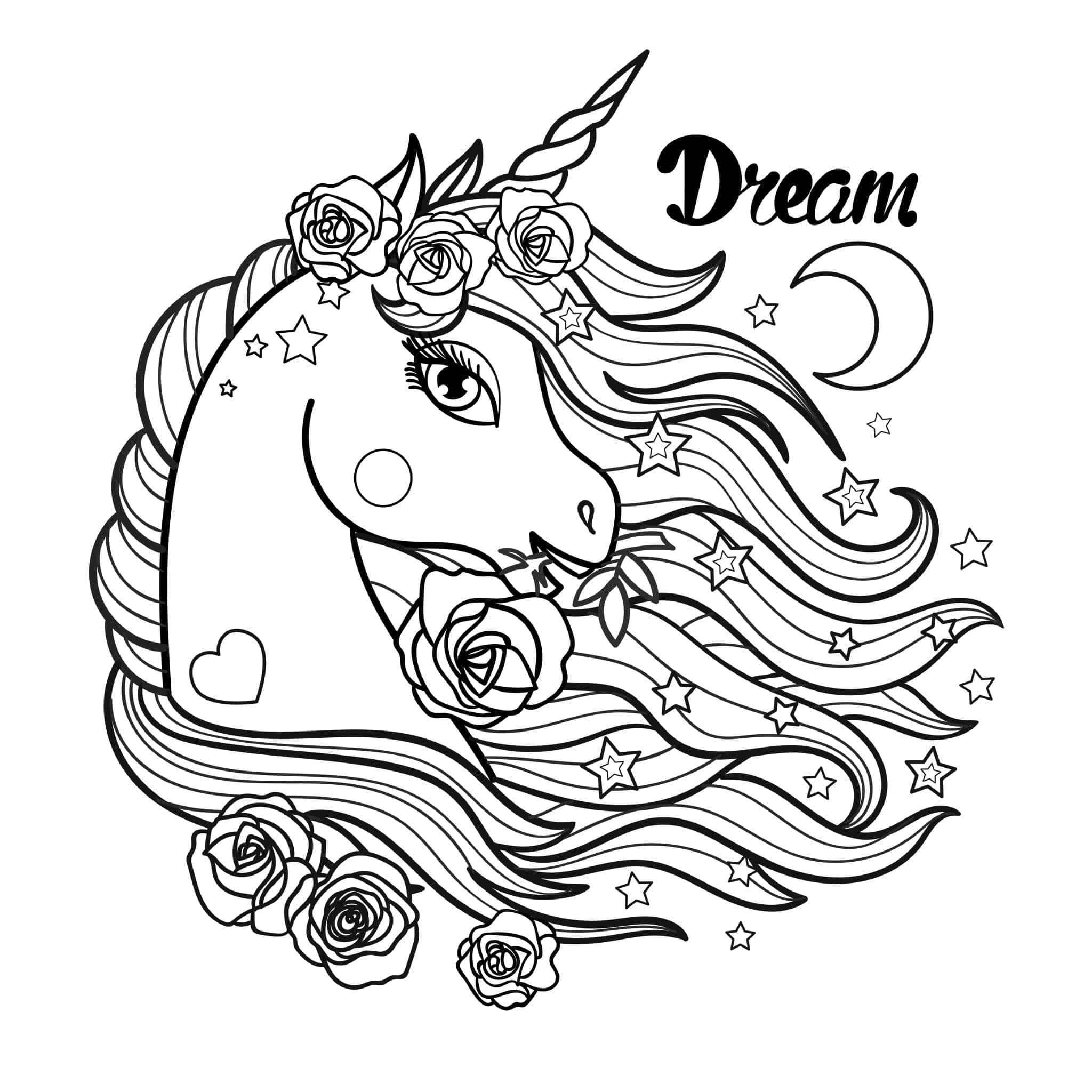 夢幻獨角獸著色圖 壁紙