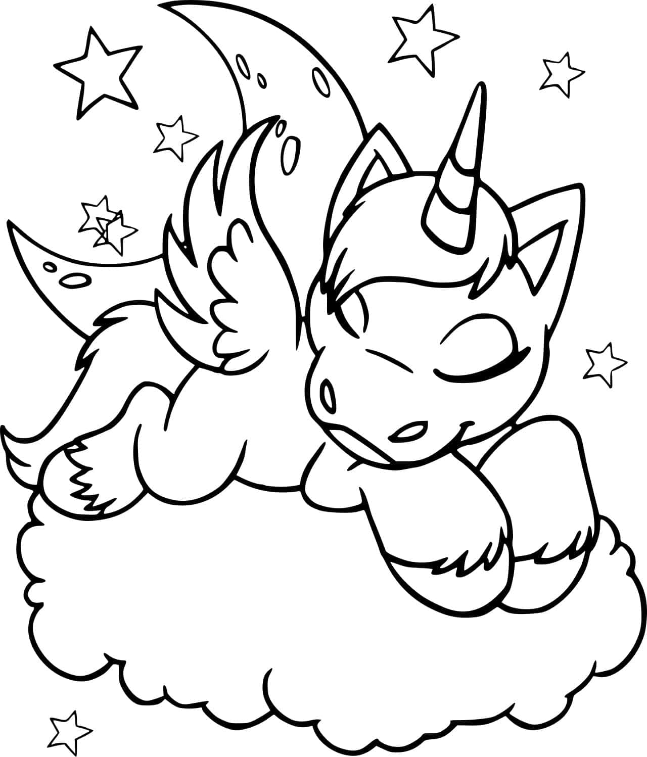 夢幻獨角獸著色圖 壁紙