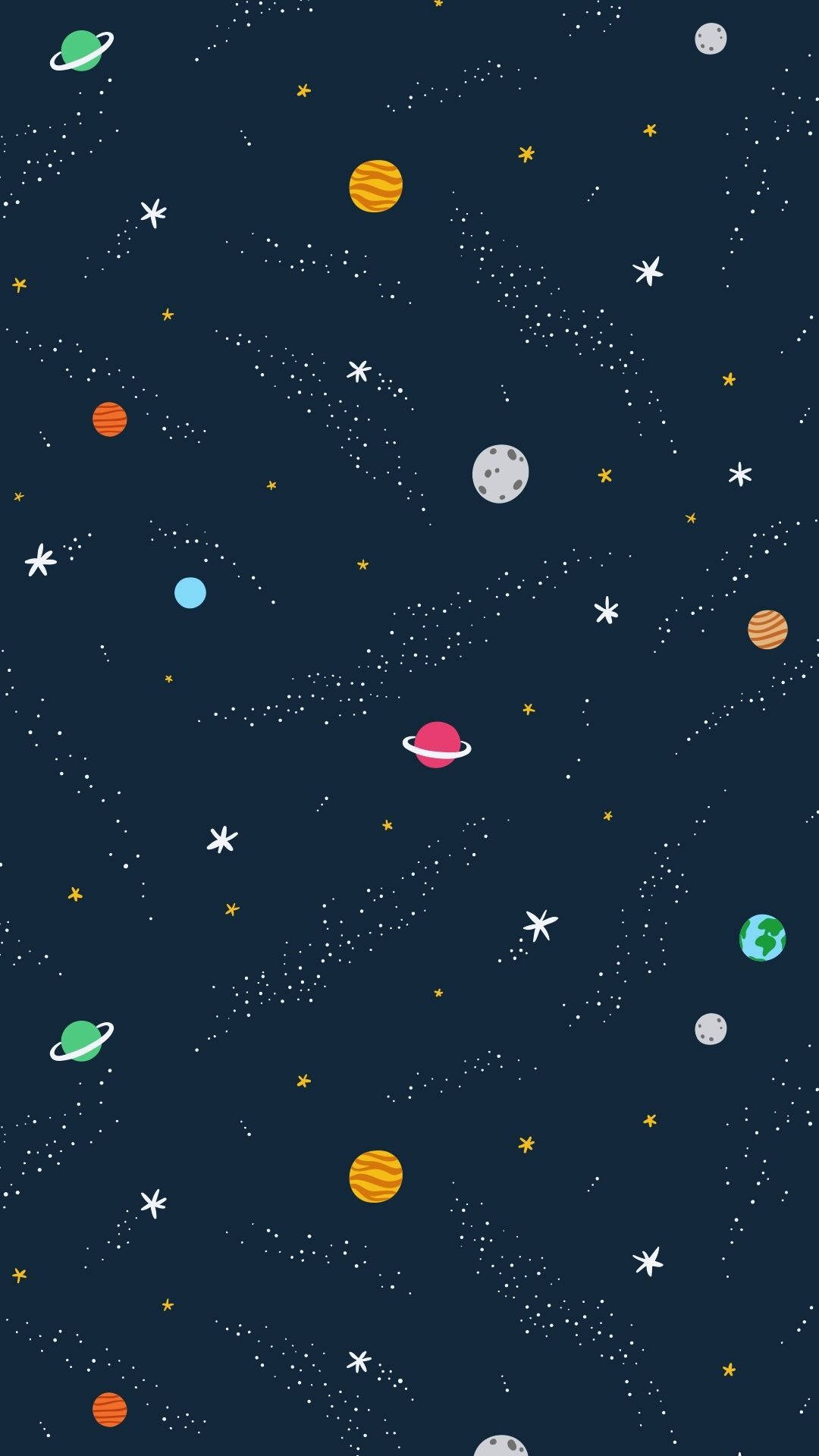 太空美學可愛星球 壁紙