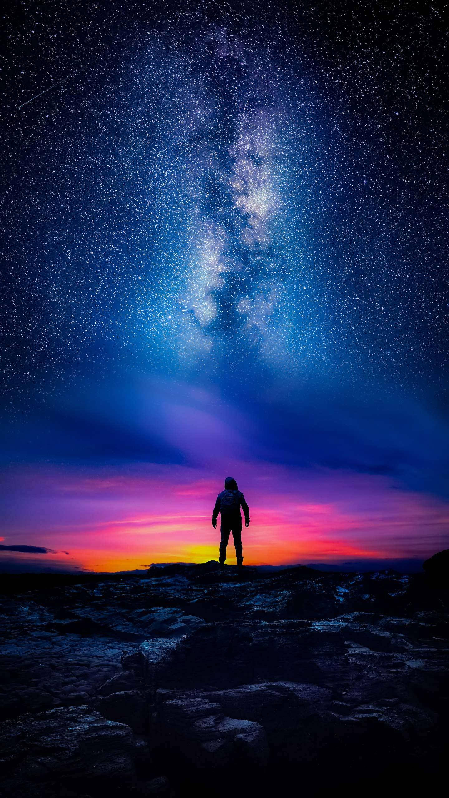 太空美學復古浪潮夜空 壁紙