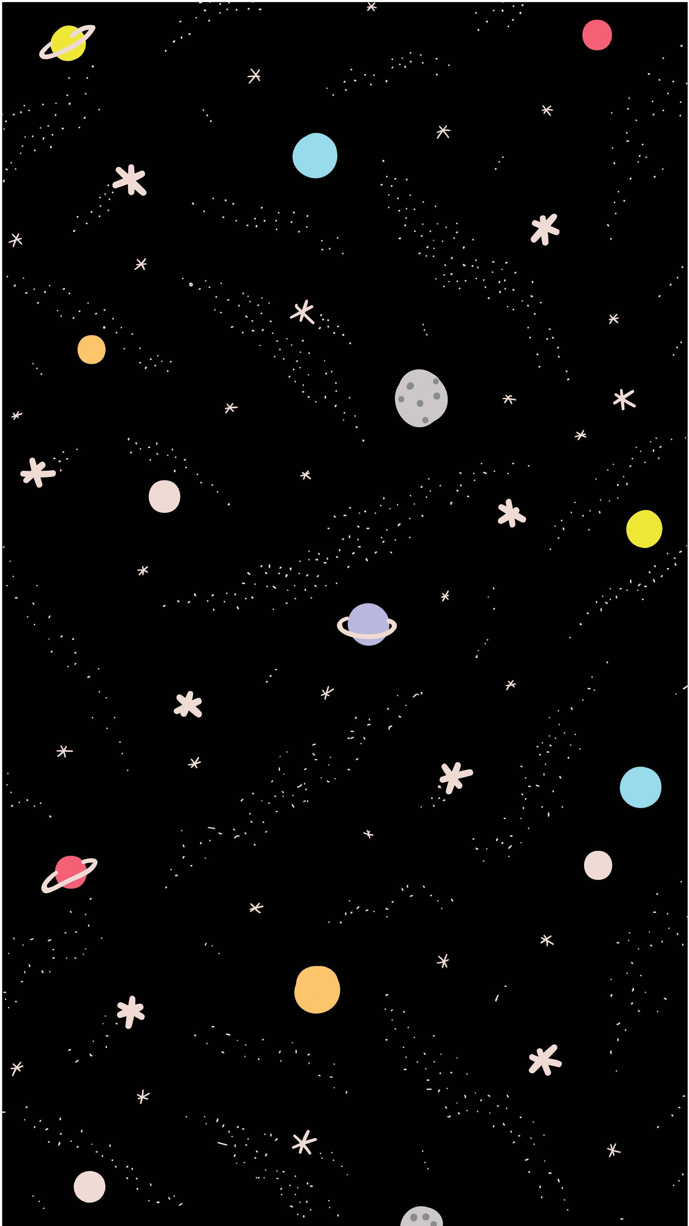 太空美學星球塗鴉藝術 壁紙