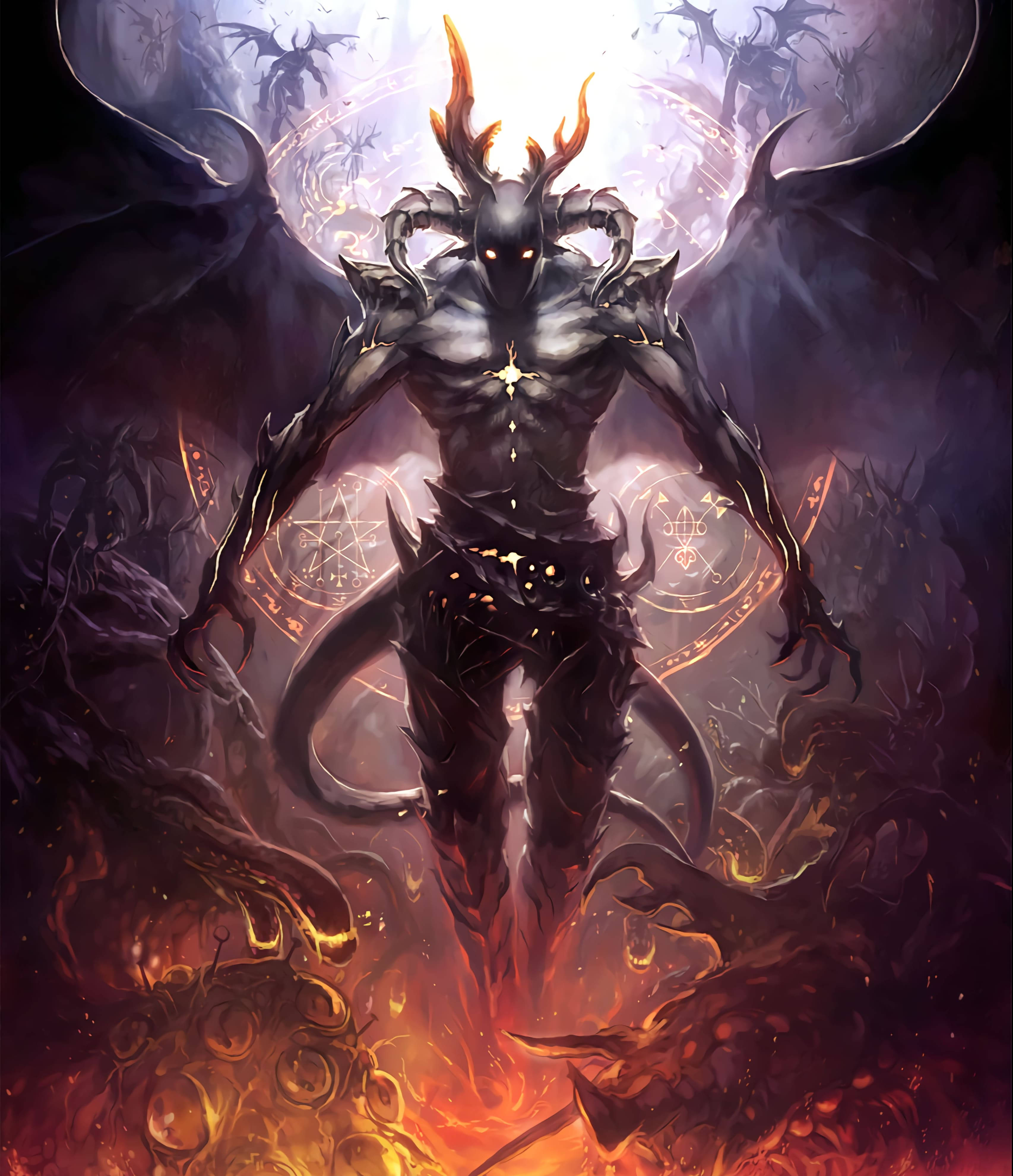 奇幻恶魔与翅膀 壁紙