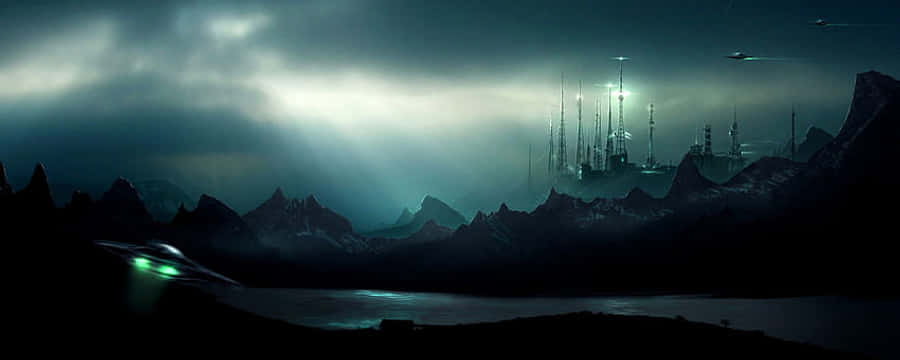 奇幻暗夜全景桌面 壁紙