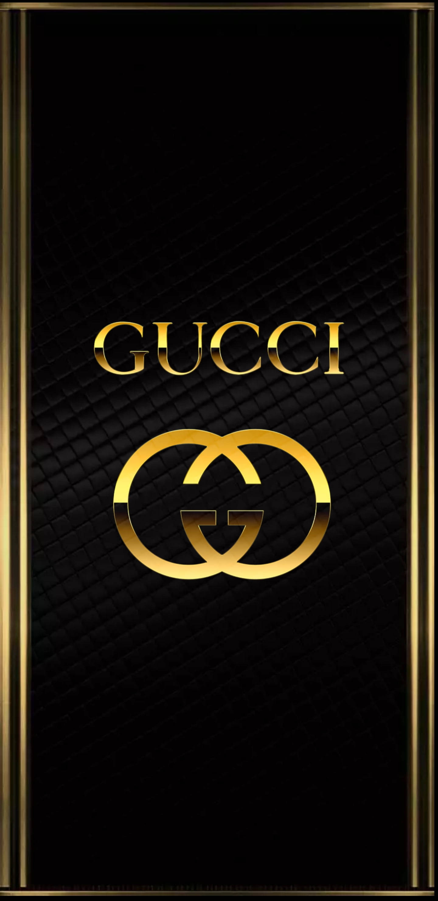 奢华 iPhone 12 Pro Max 金色 Gucci 标志壁纸 壁紙