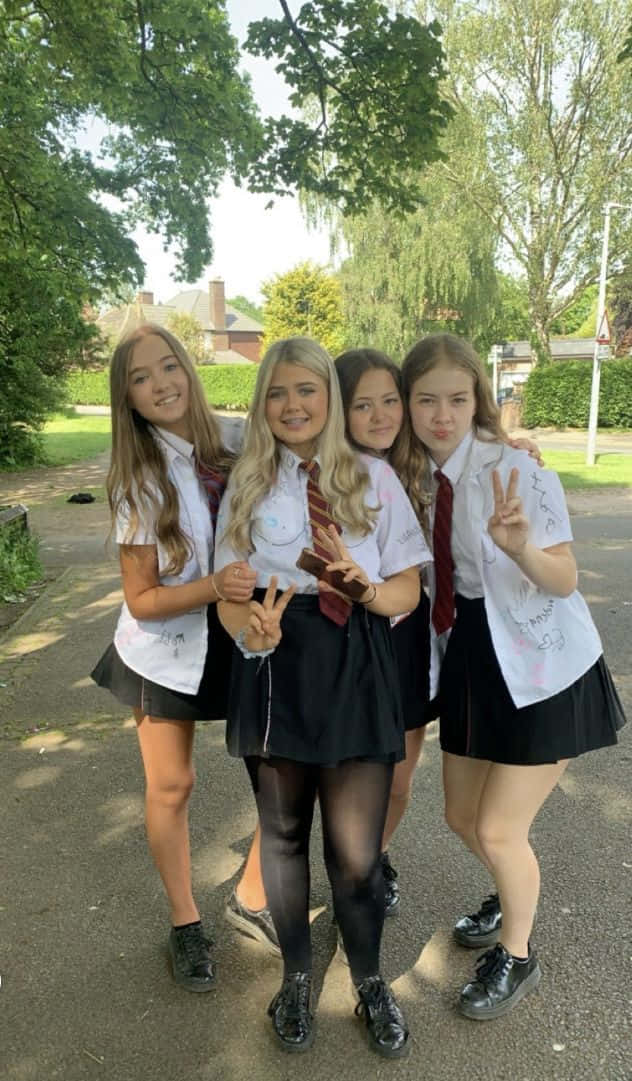 女学生白色衬衫图片 壁紙