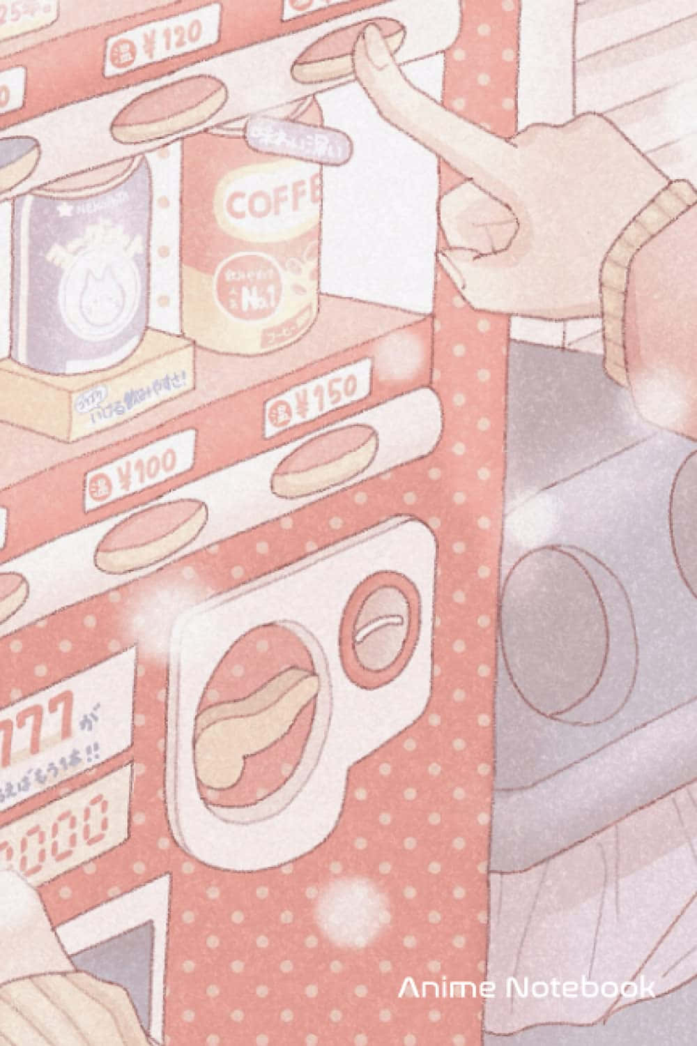 女孩指著自動販賣機 壁紙