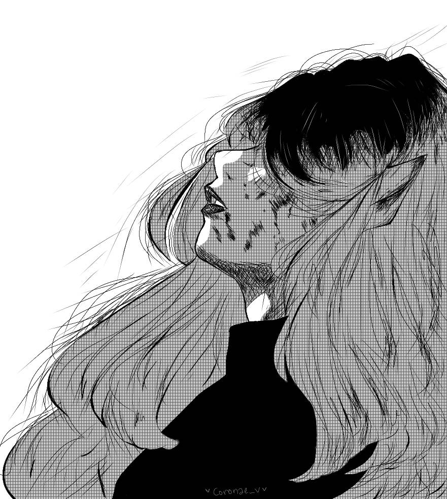 女孩素描悲伤头像 壁紙