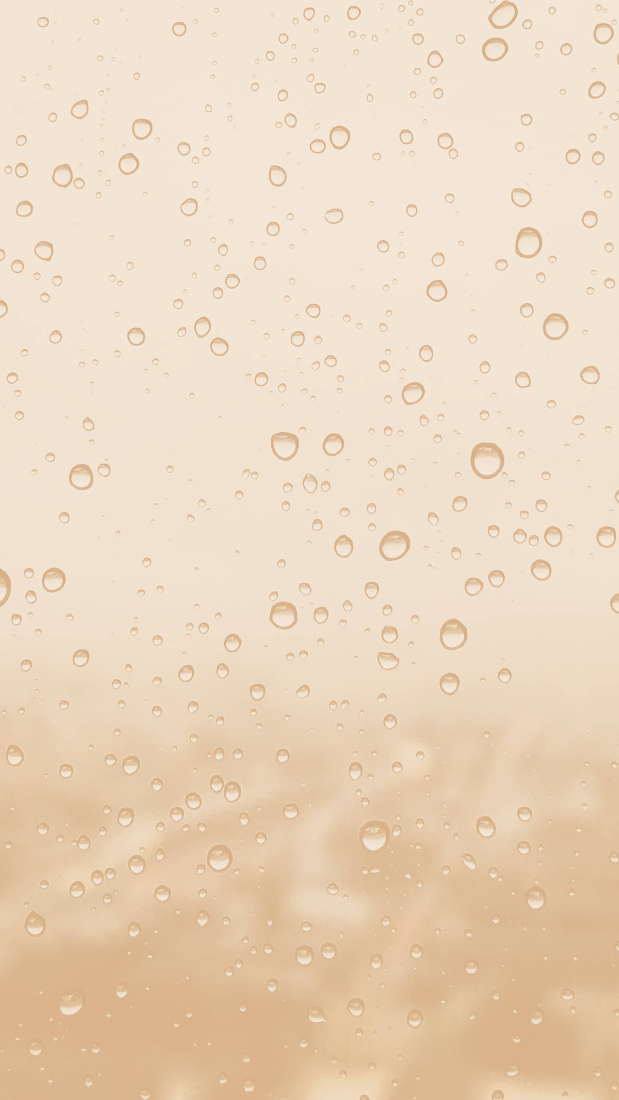 奶油美學玻璃上的雨珠 壁紙