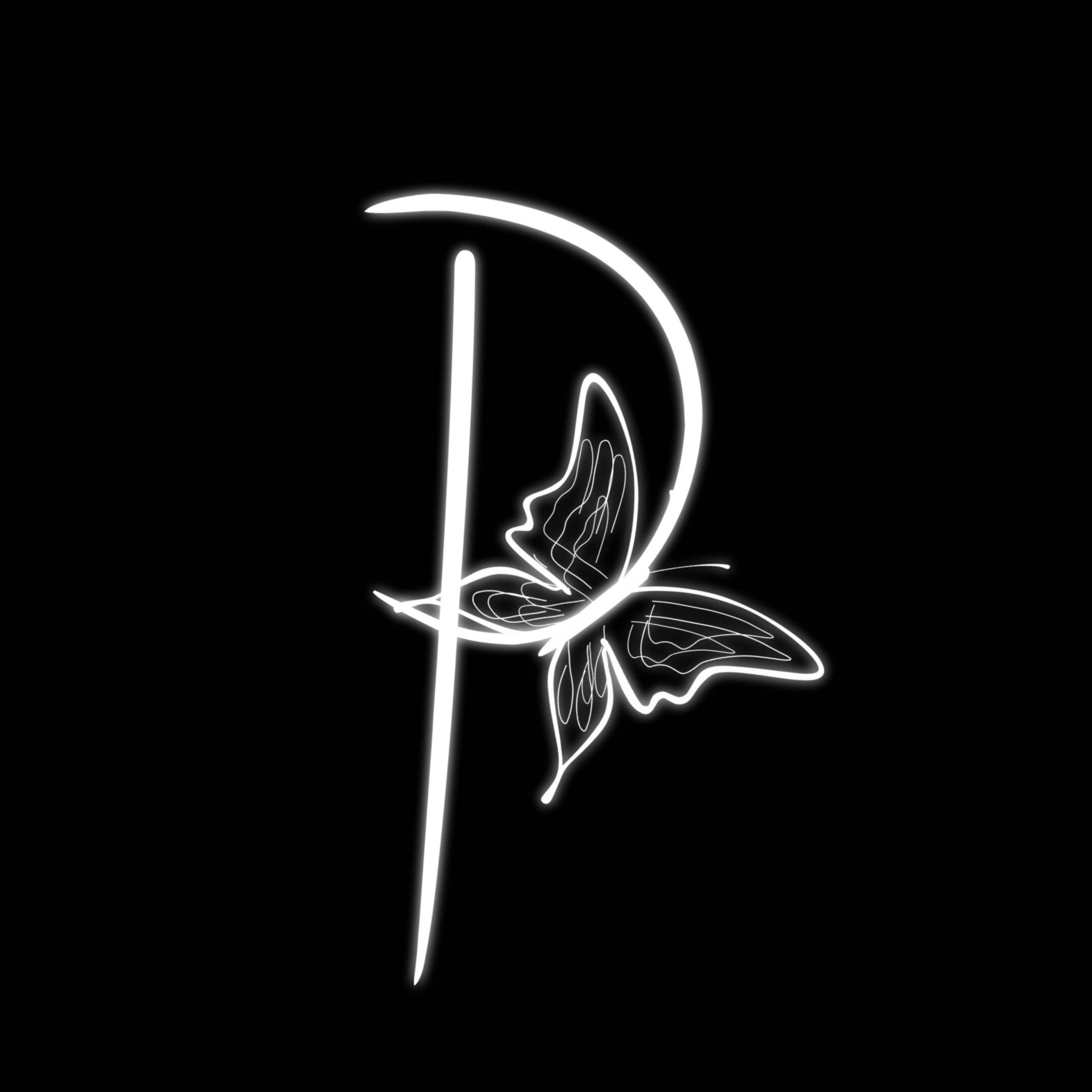 字母P蝴蝶 壁紙