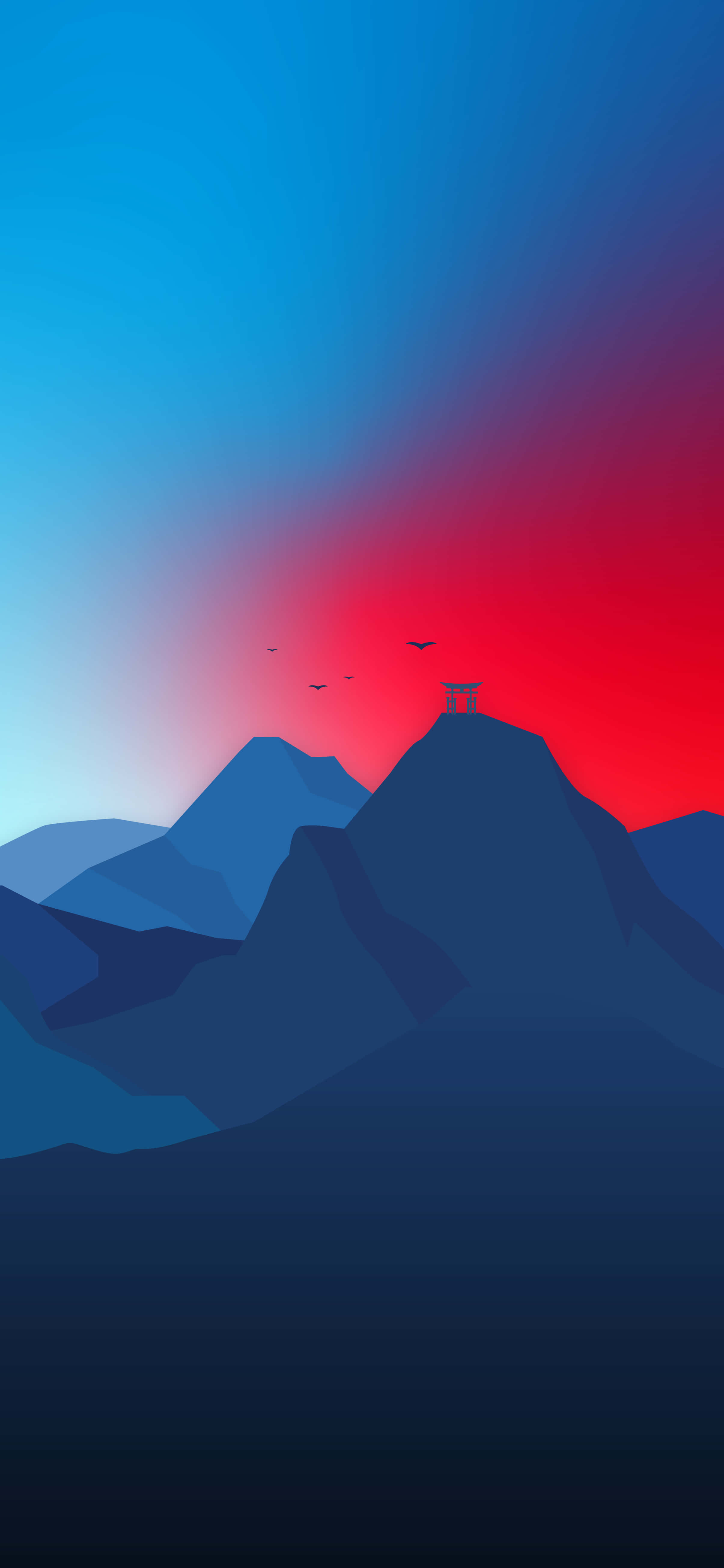 標題：寧靜的山景 壁紙