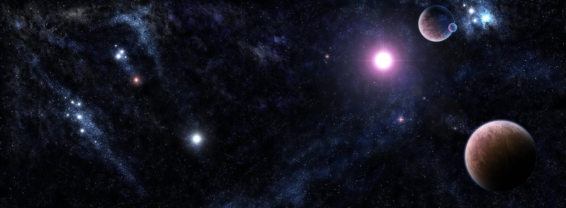宇宙中的黑暗星系桌布