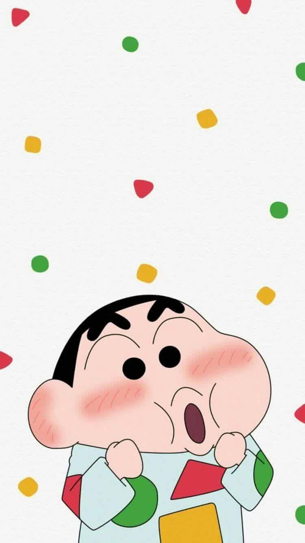 害羞的蠟筆小新iPhone桌布 壁紙