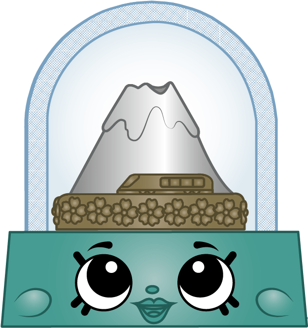 富士山與可愛壽司角色 壁紙