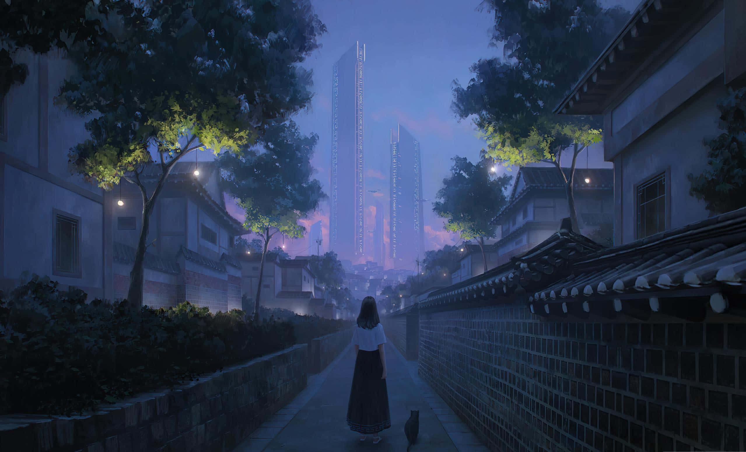 寧靜的城市小巷 壁紙